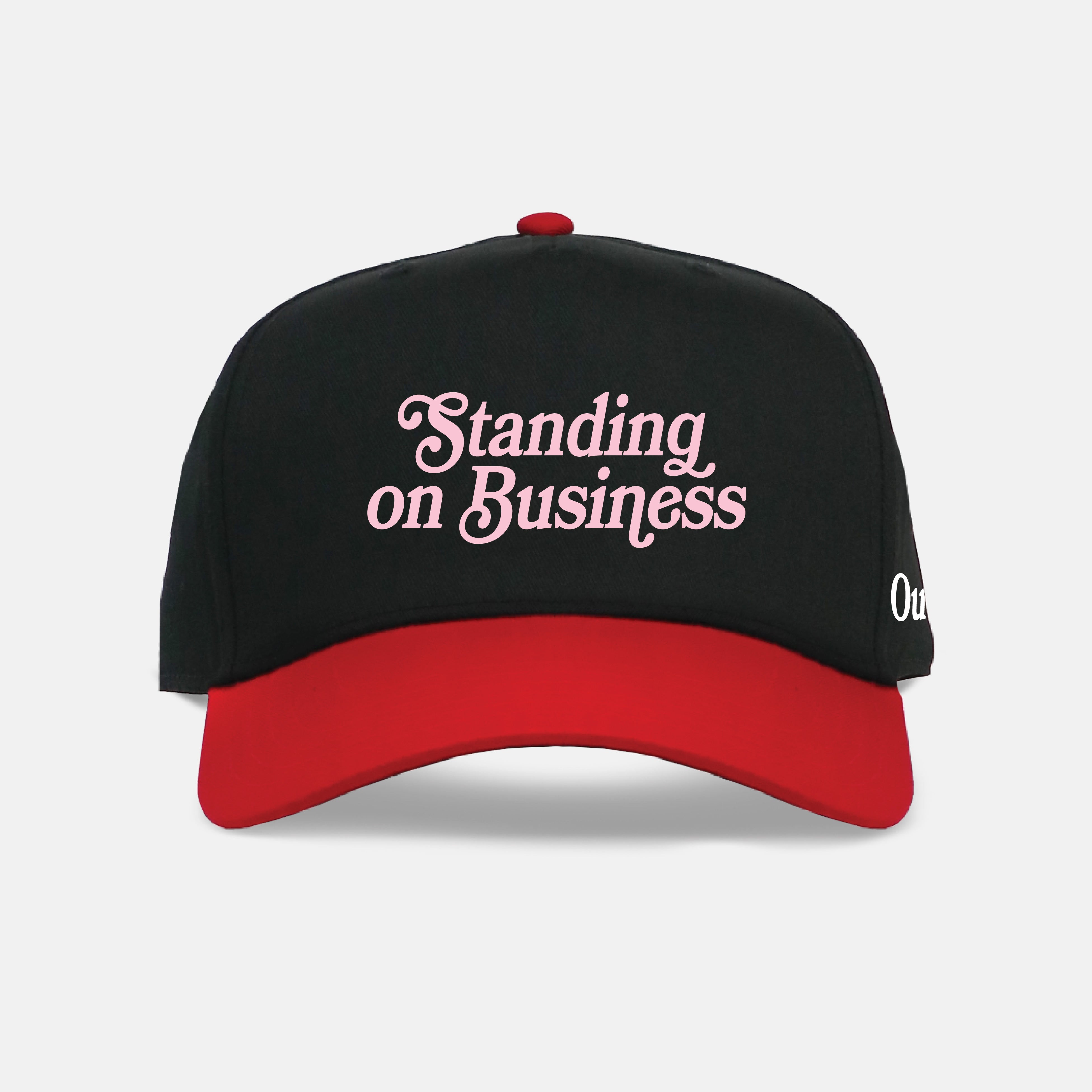 Standing On Business Embroidered Snapback - PINK