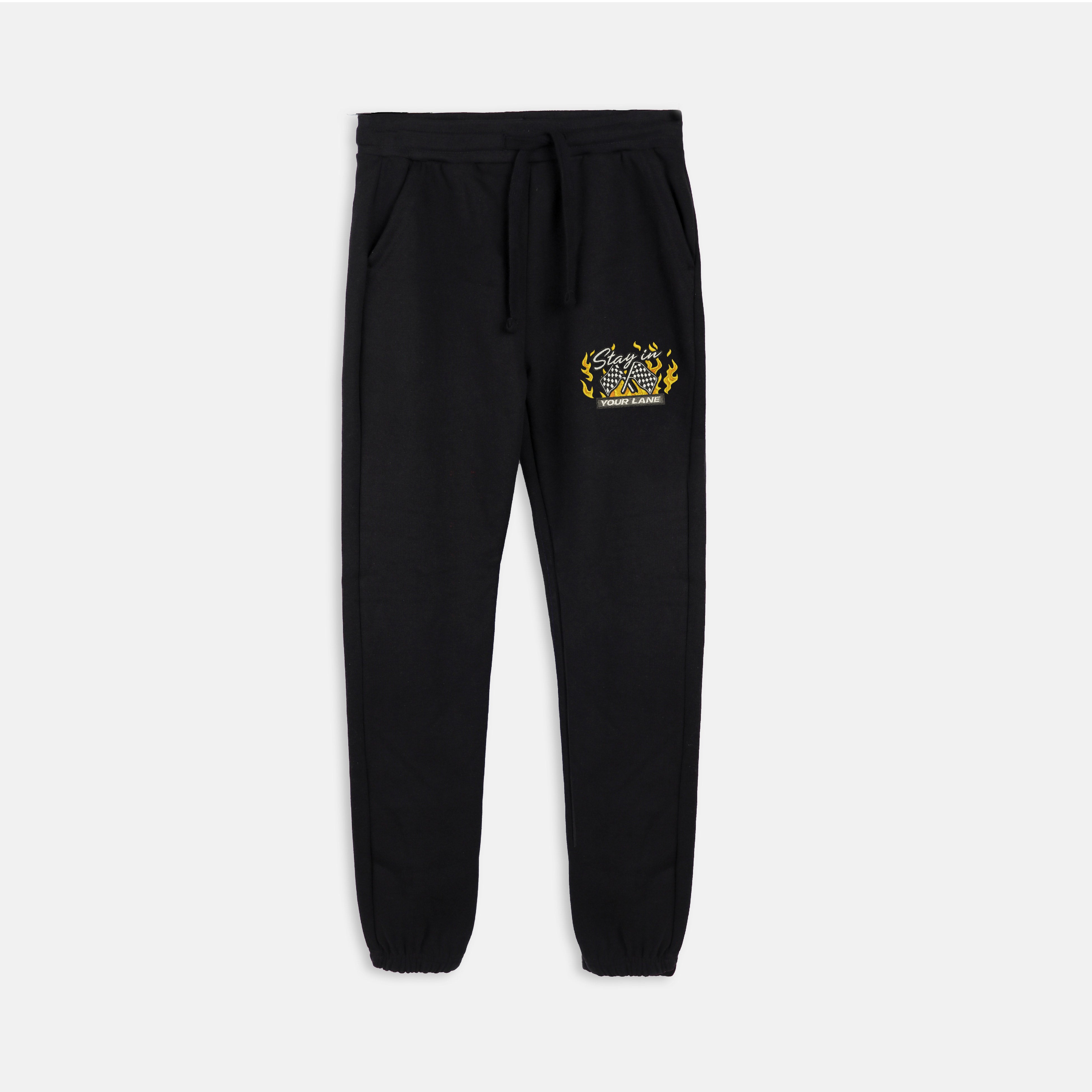 Stay In Your Lane Embroidered Joggers