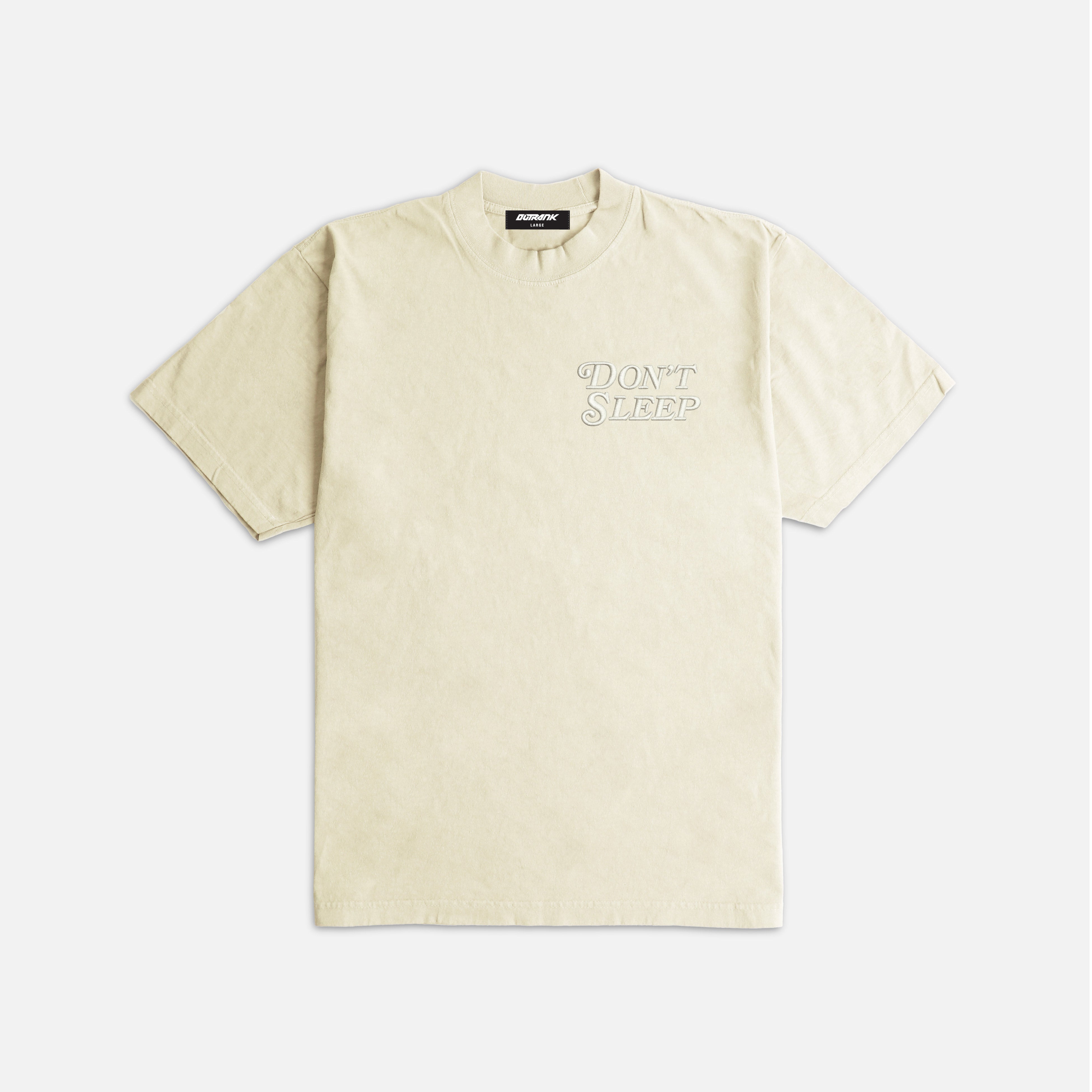 Don't Sleep Embroidered Ultra Heavyweight T-shirt