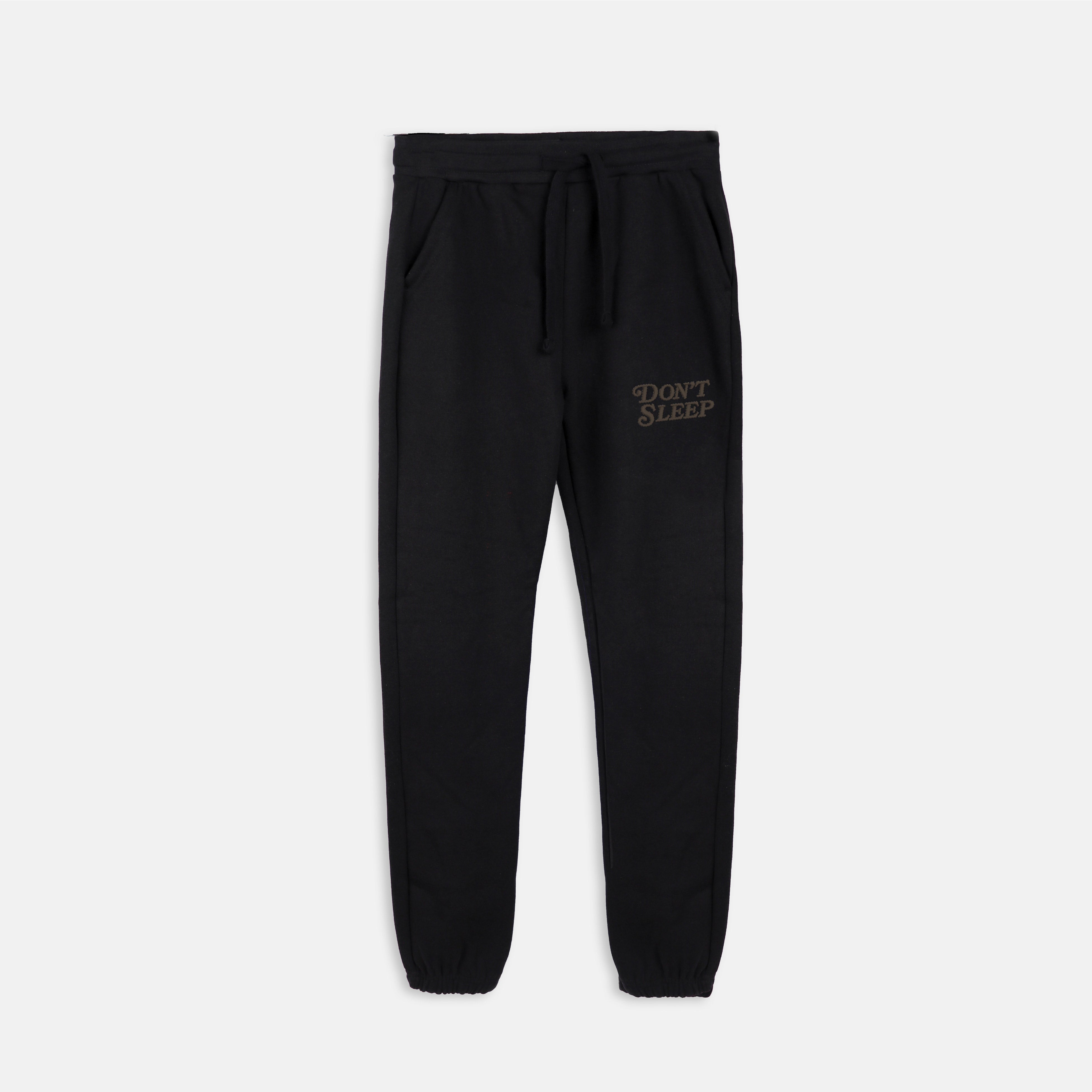 Don't Sleep Embroidered Joggers