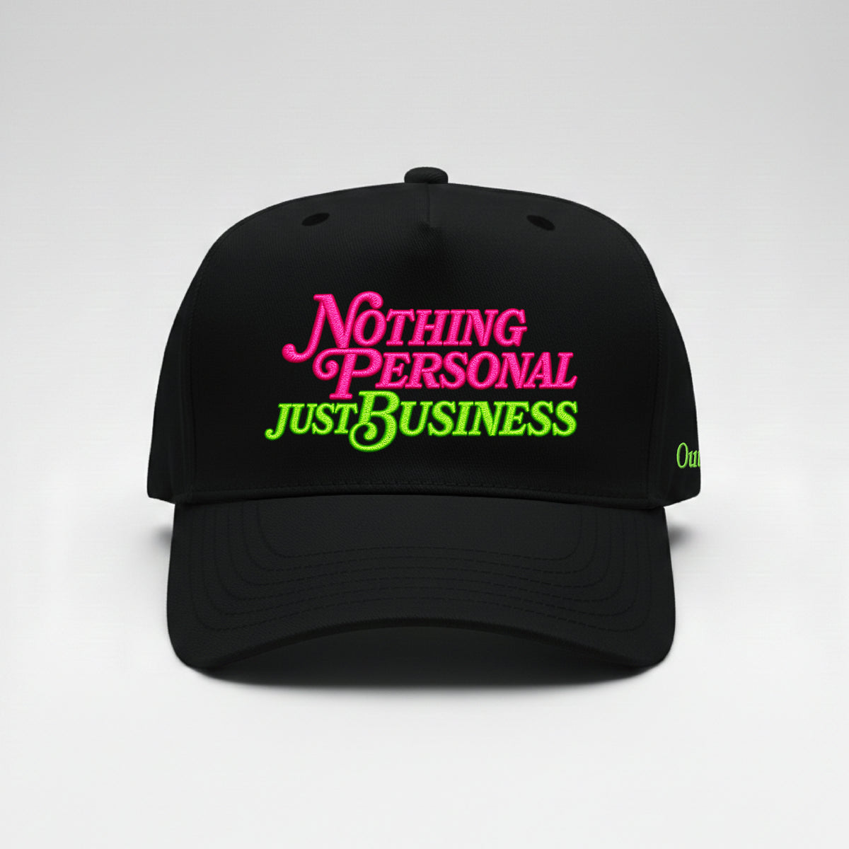Nothing Personal Embroidered Snapback - BLACK