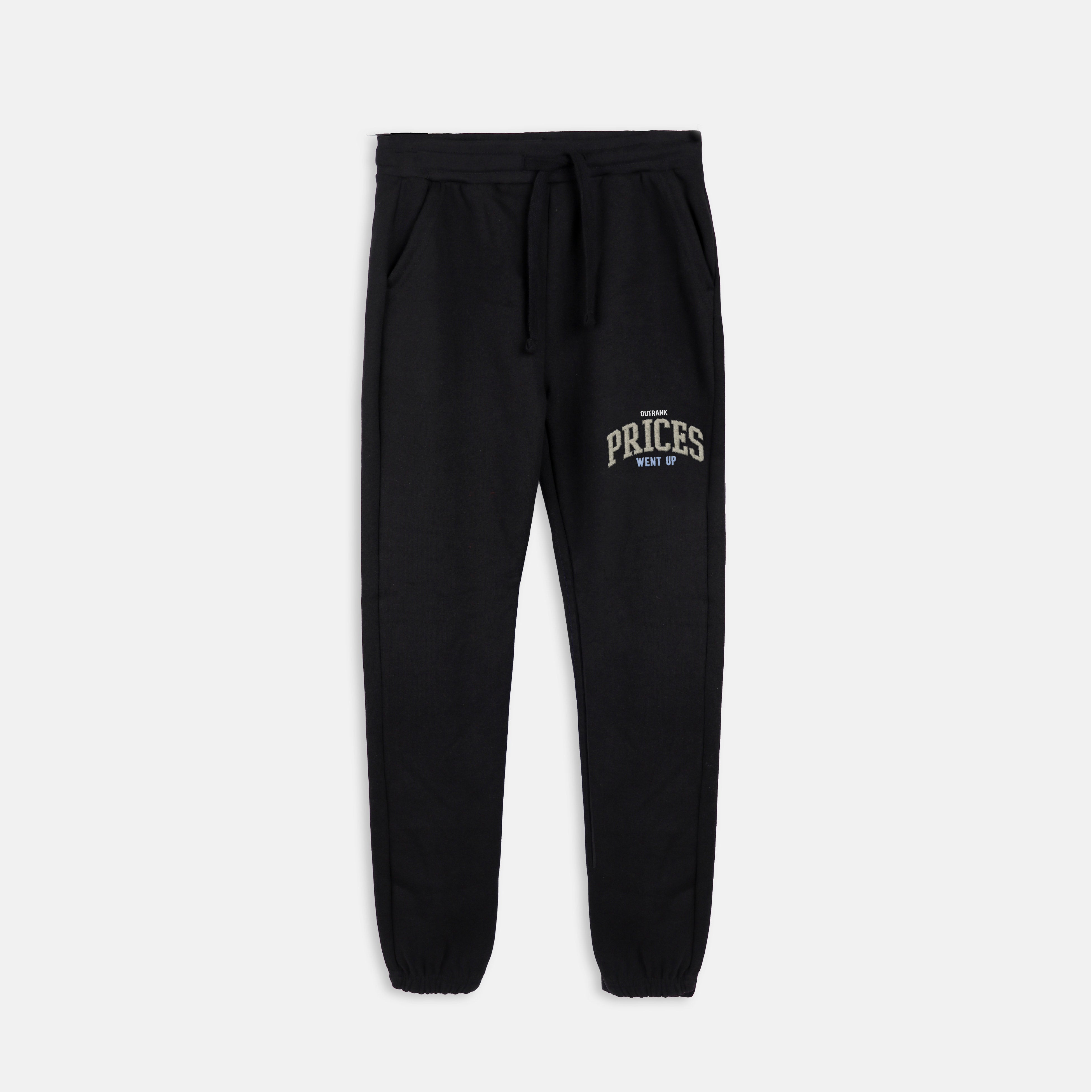 Prices Went Up Embroidered Joggers