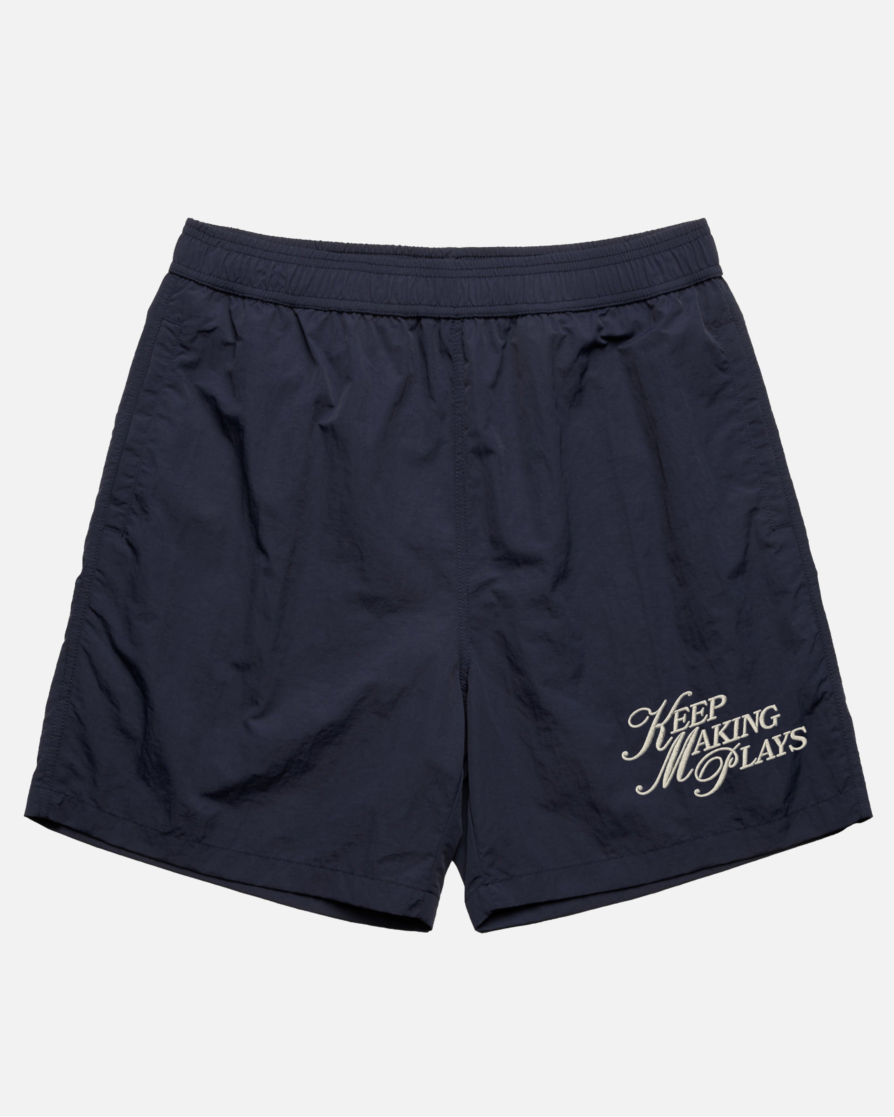 Keep Making Plays Embroidered 6" Nylon Shorts