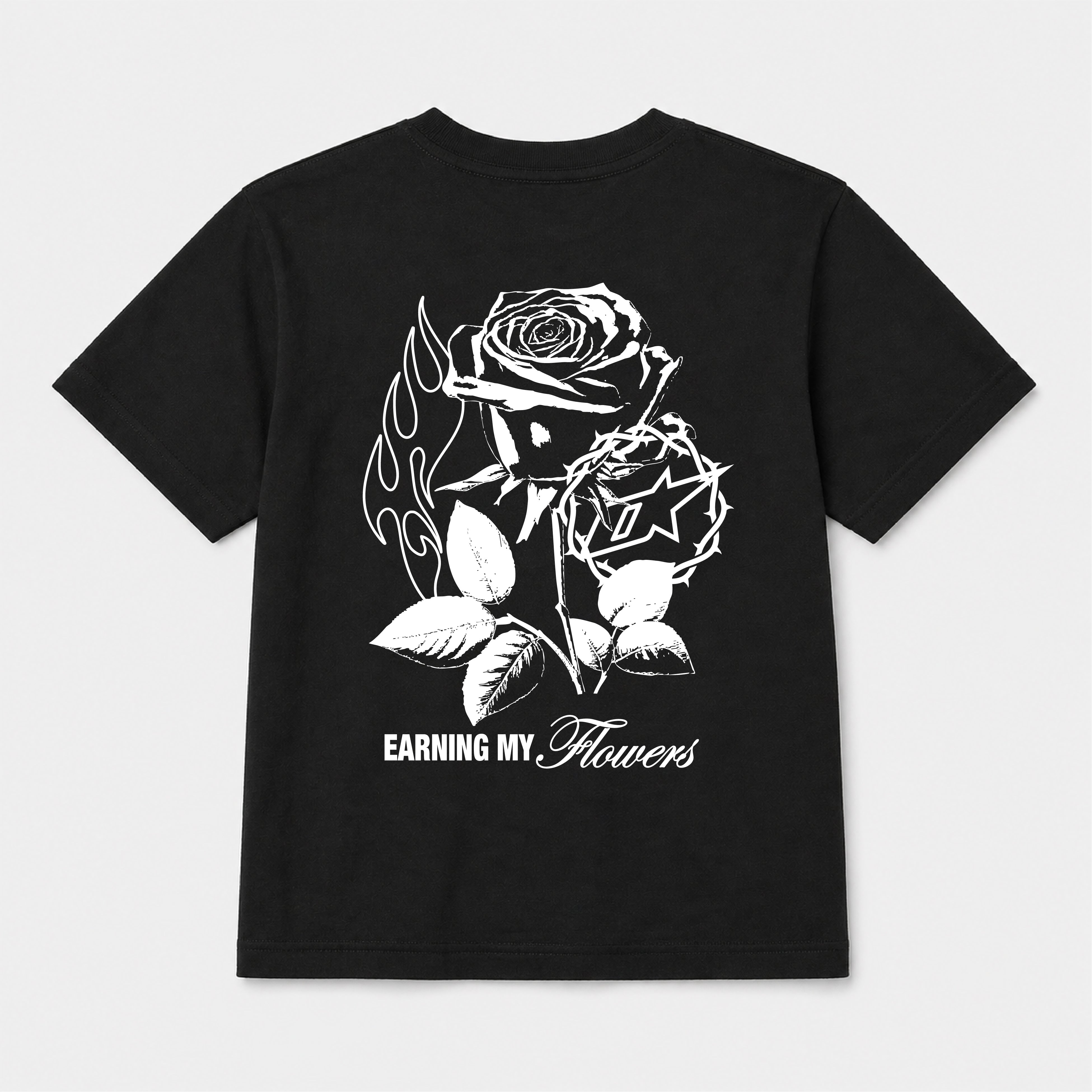 Earning My Flowers Youth T-shirt - Black