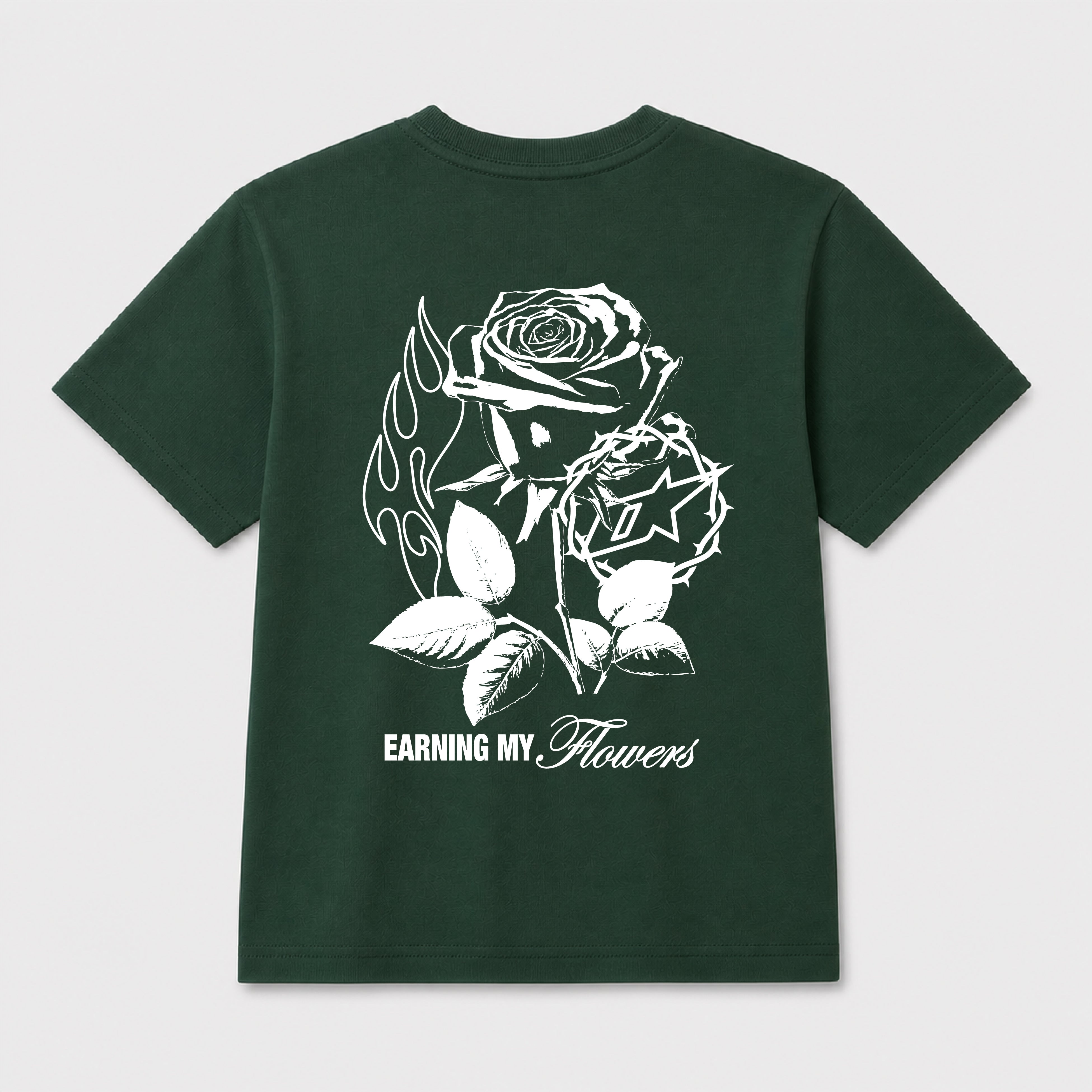 Earning My Flowers Youth T-shirt - Forest Green