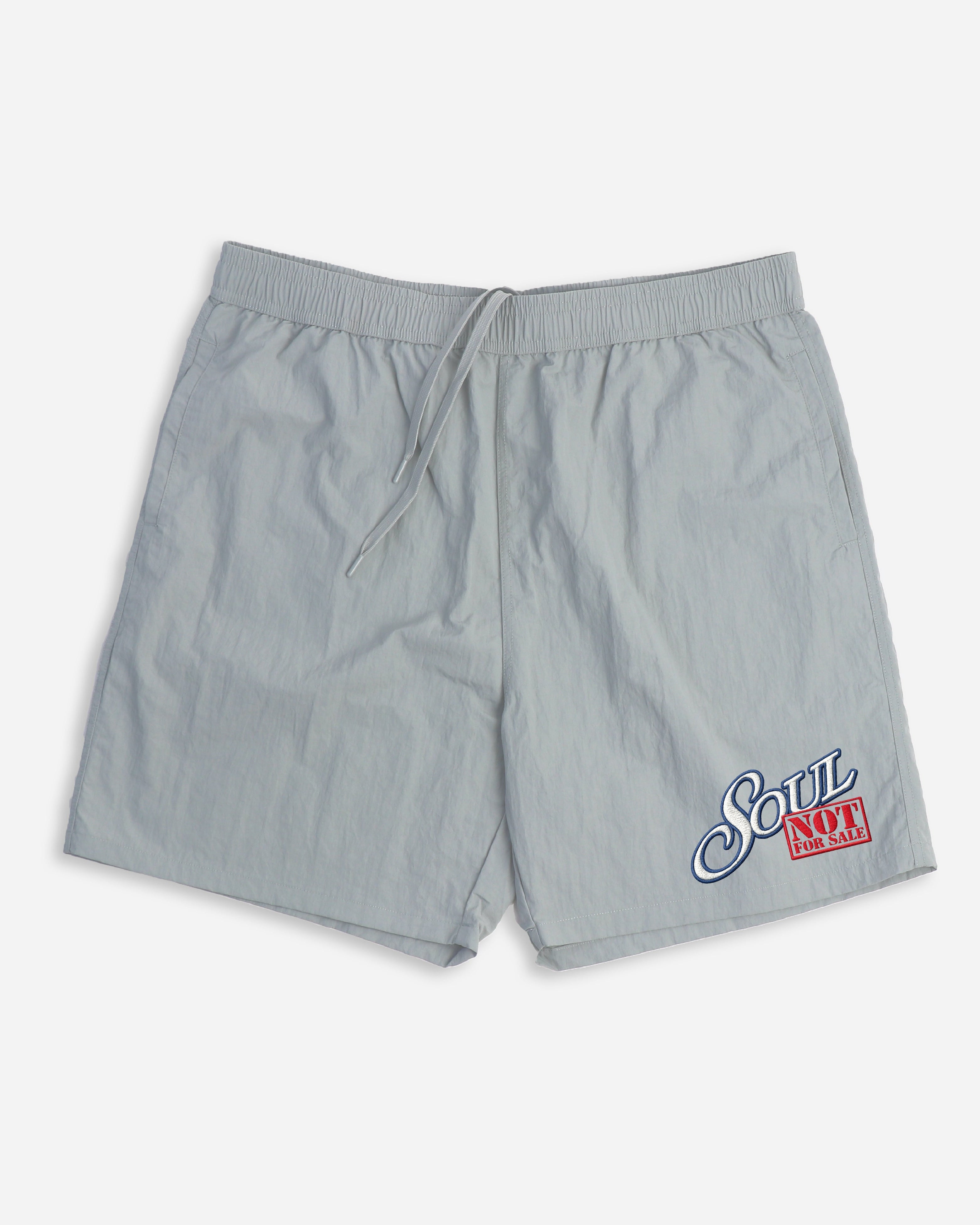 Soul Not For Sale Embroidered 6" Nylon Shorts
