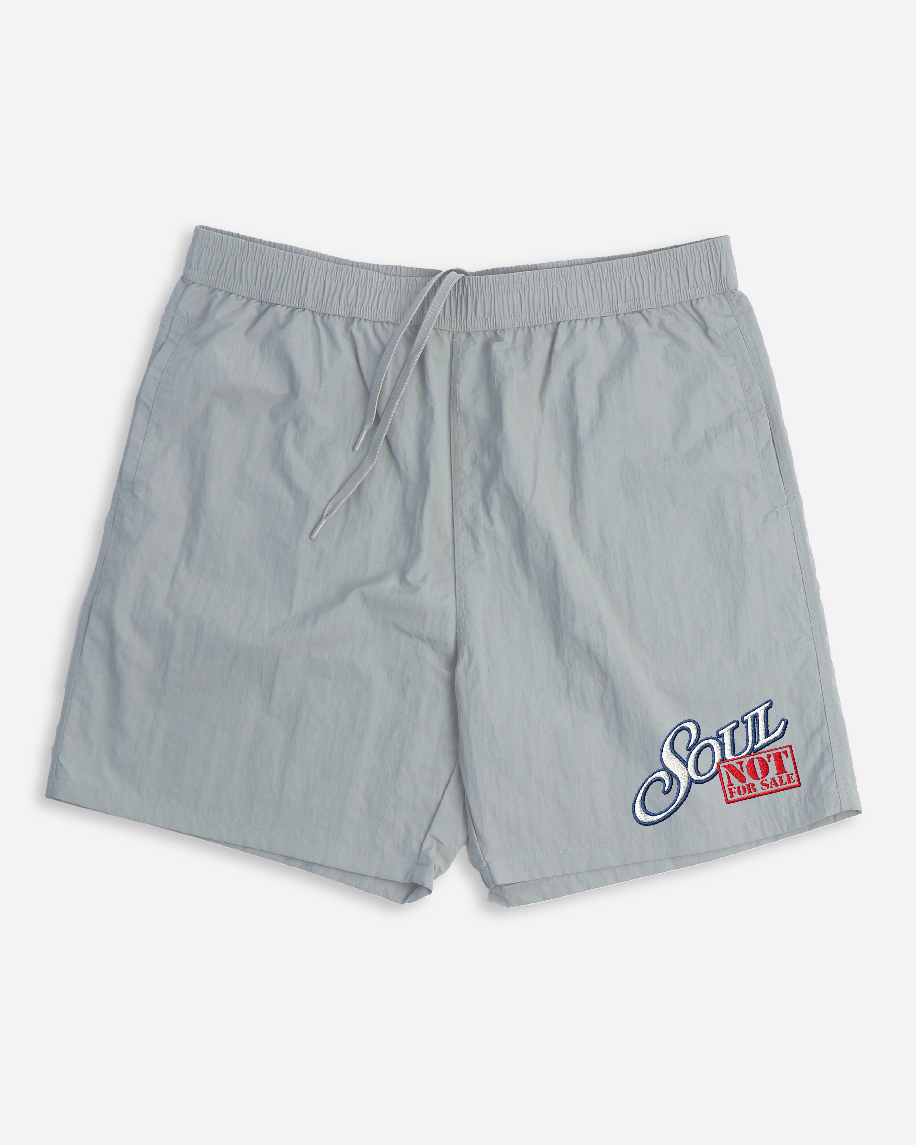 Soul Not For Sale Embroidered 6" Nylon Shorts
