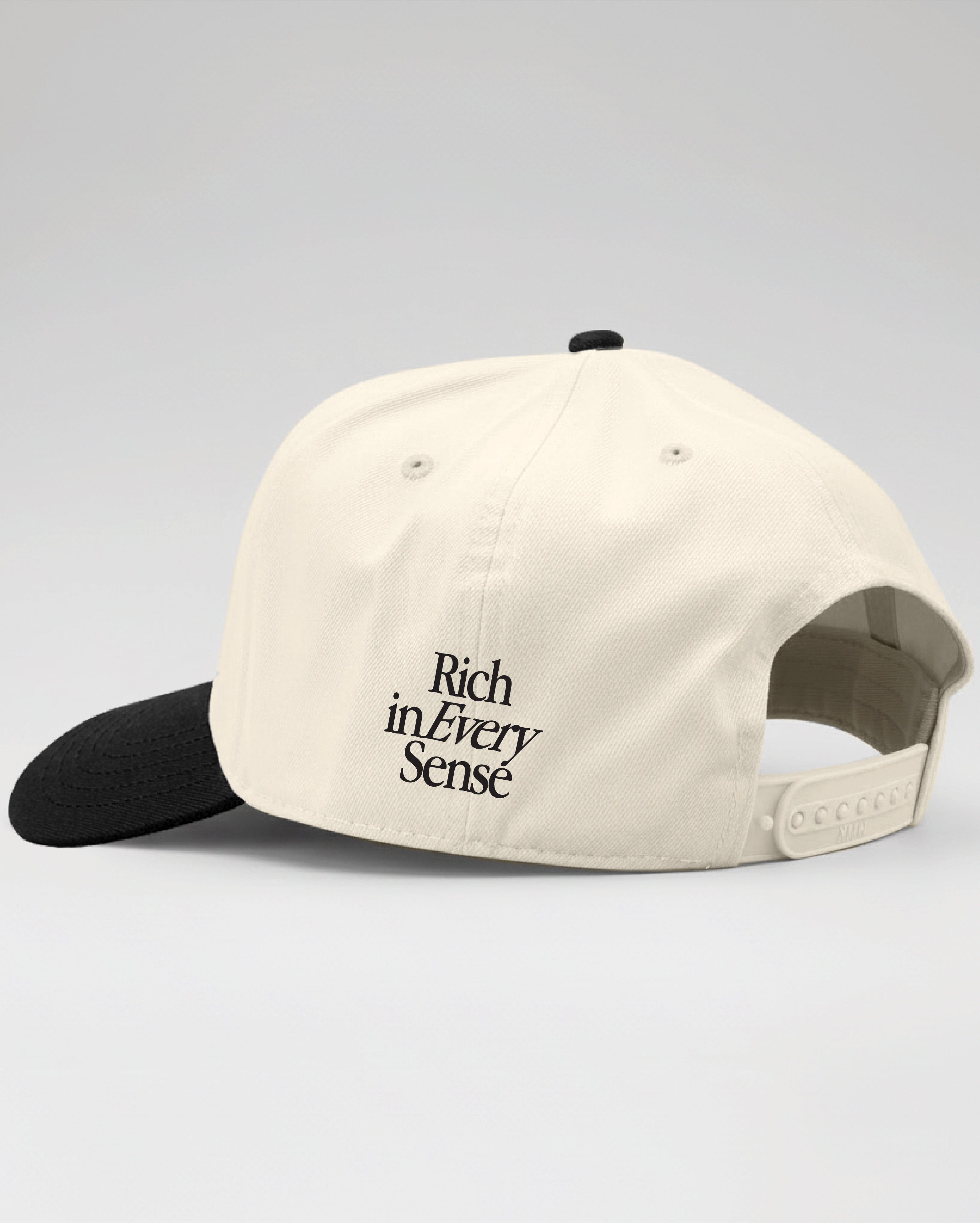 Rich Dad Embroidered Snapback - Natural/ Black