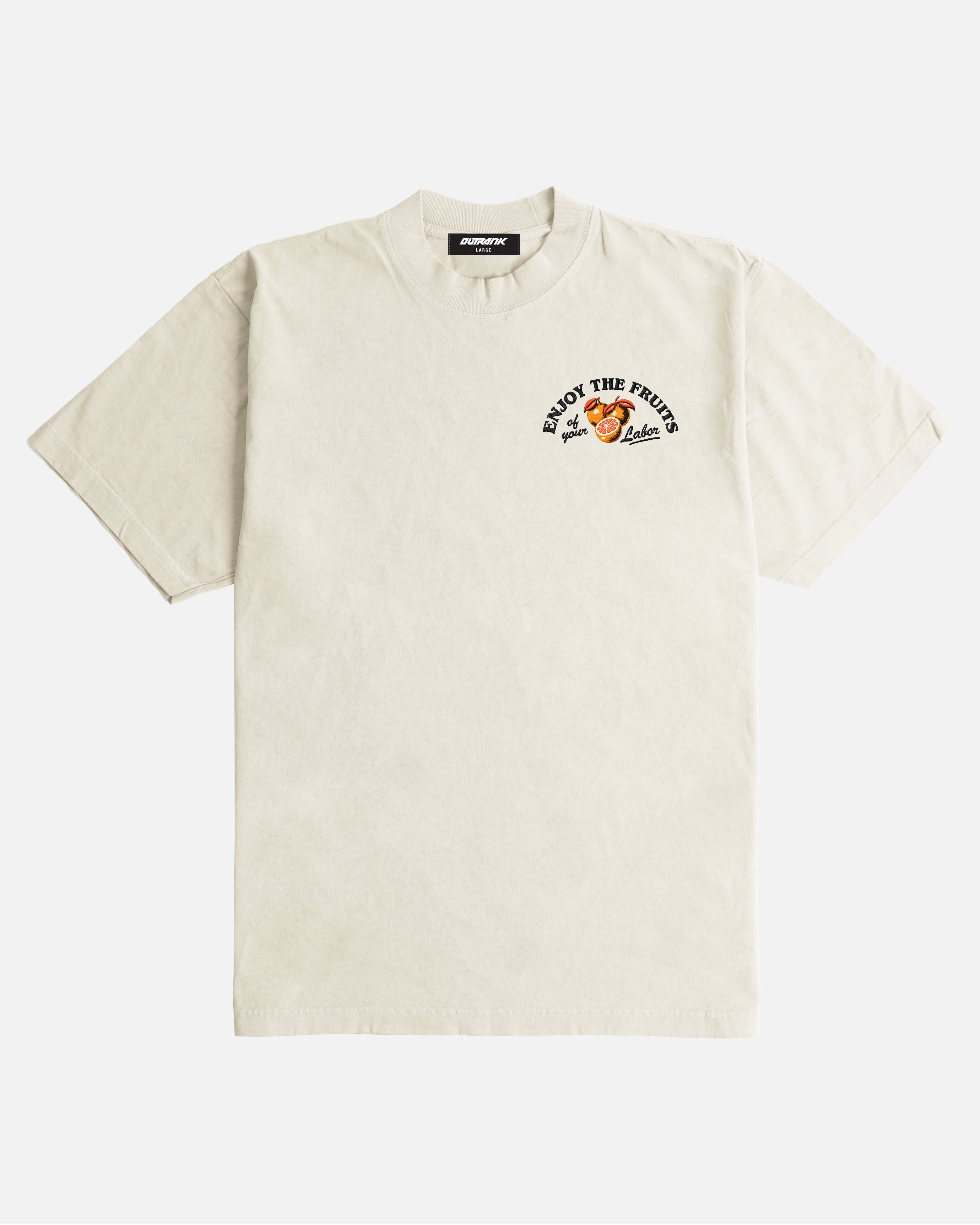 Enjoy The Fruits of Labor Embroidered Ultra Heavyweight T-shirt