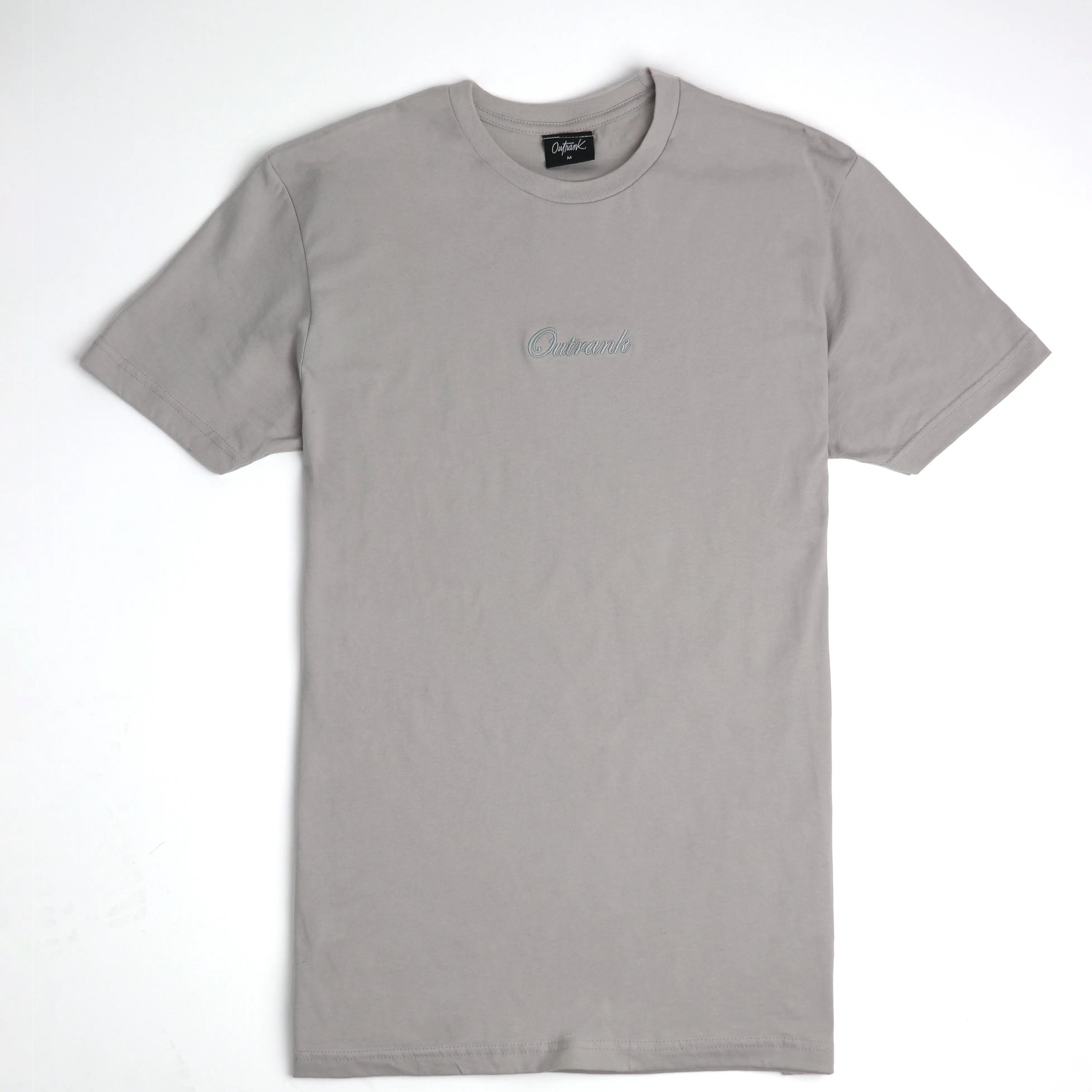 Outrank Everyday Embroidered Light Grey T-Shirt - Outrank