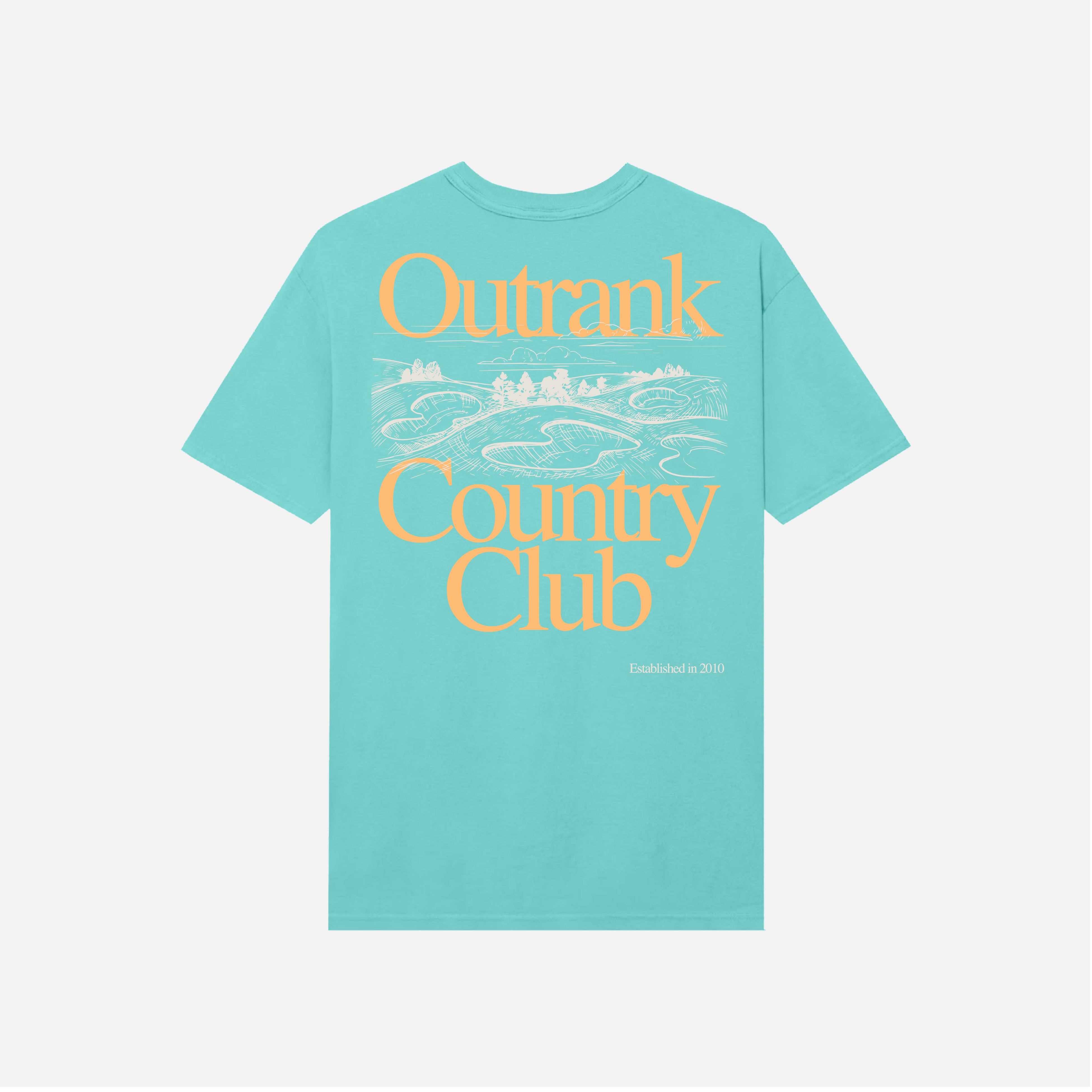 Outrank Country Golf Club- Sea Glass T-Shirt