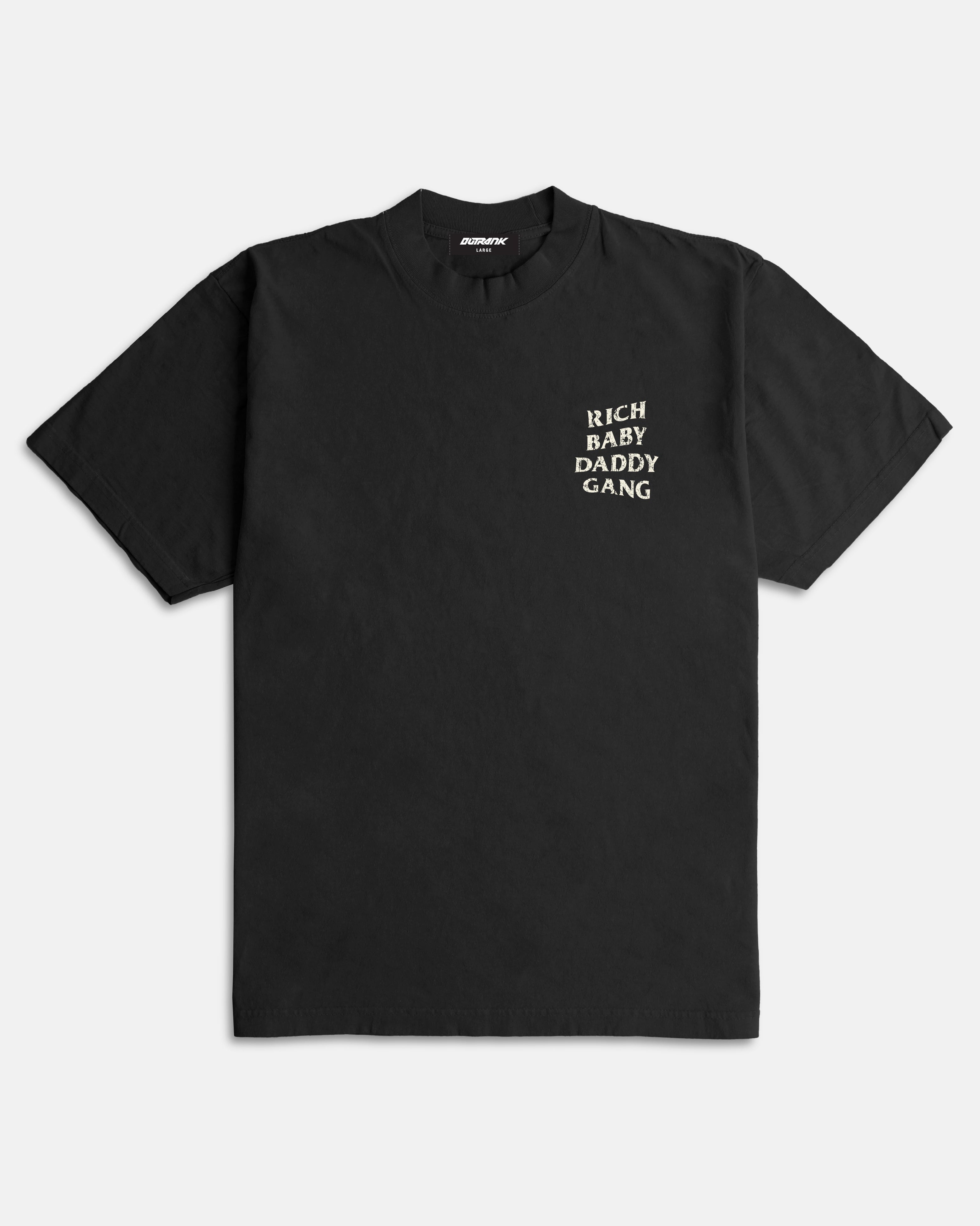 Rich Baby Daddy Gang Premium Oversized T-shirt- Black
