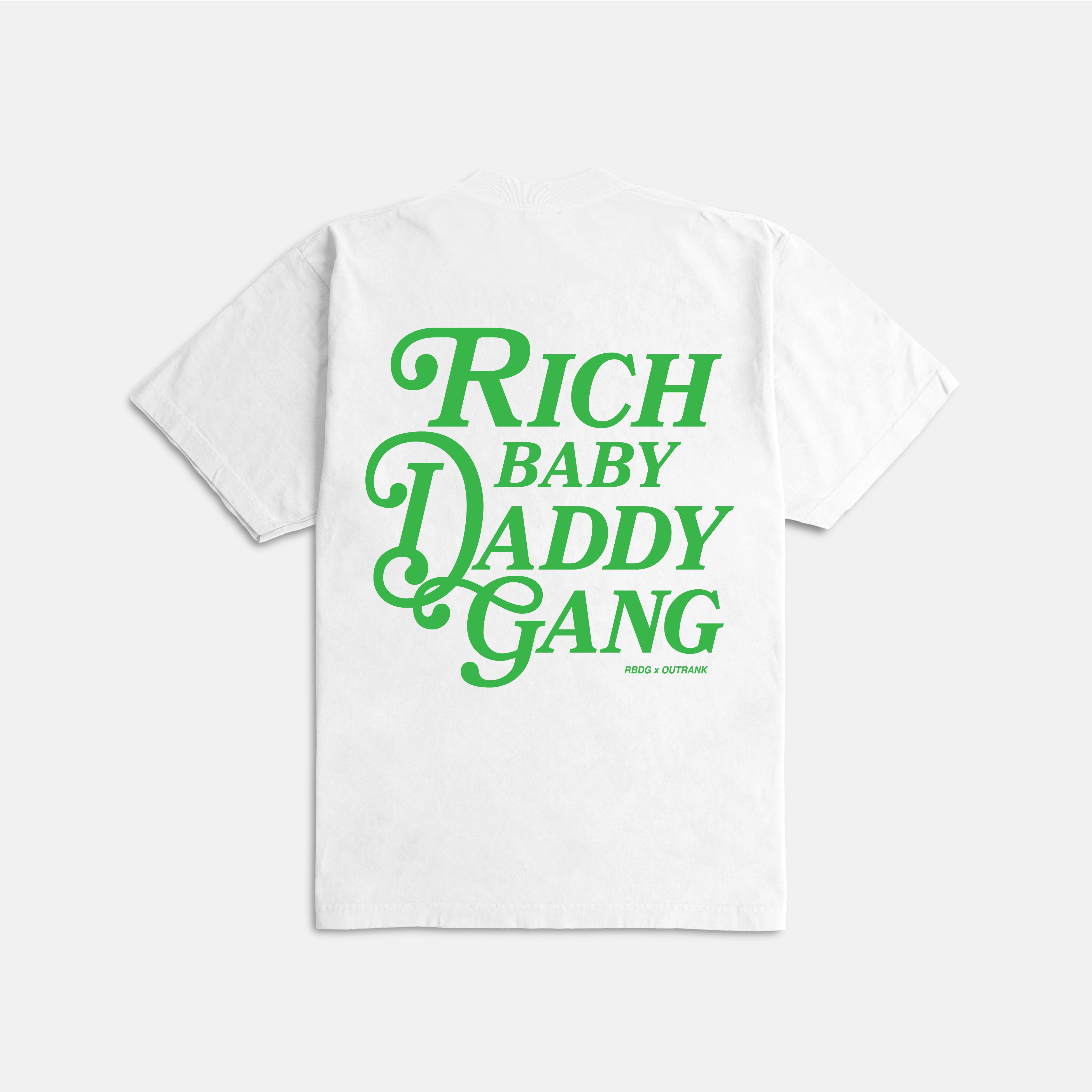RBDG Ultra Heavyweight T-shirt - White/ Green