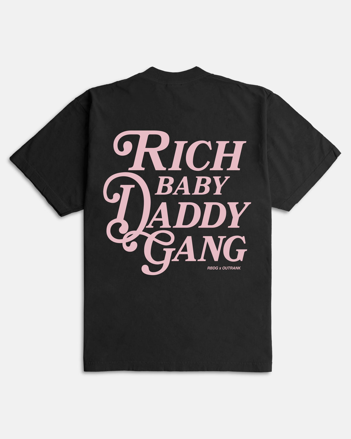 RBDG Ultra Heavyweight T-shirt- Black/ Pink