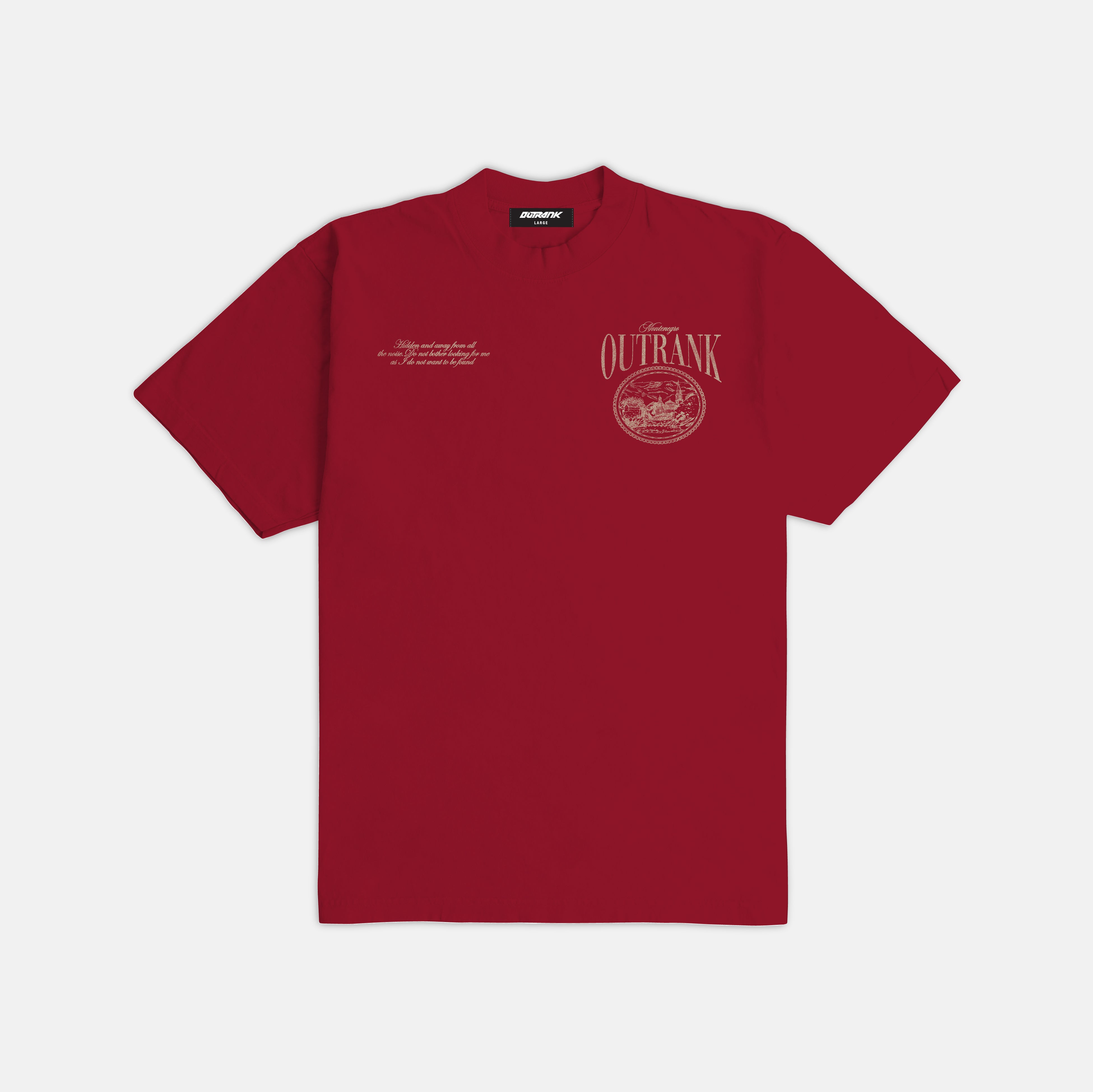 Montenegro Ultra Heavyweight T-Shirt - CARDINAL