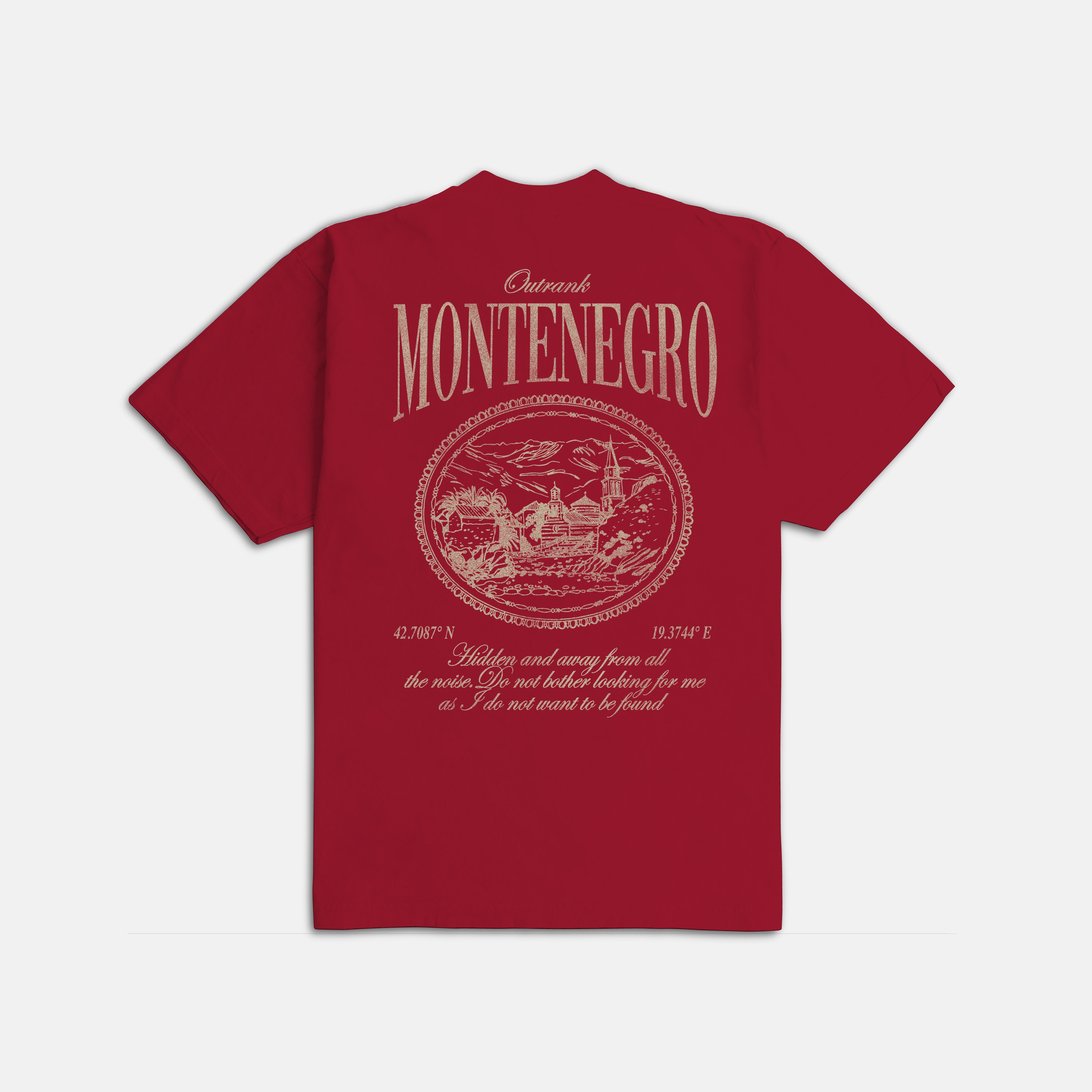 Montenegro Ultra Heavyweight T-Shirt - CARDINAL