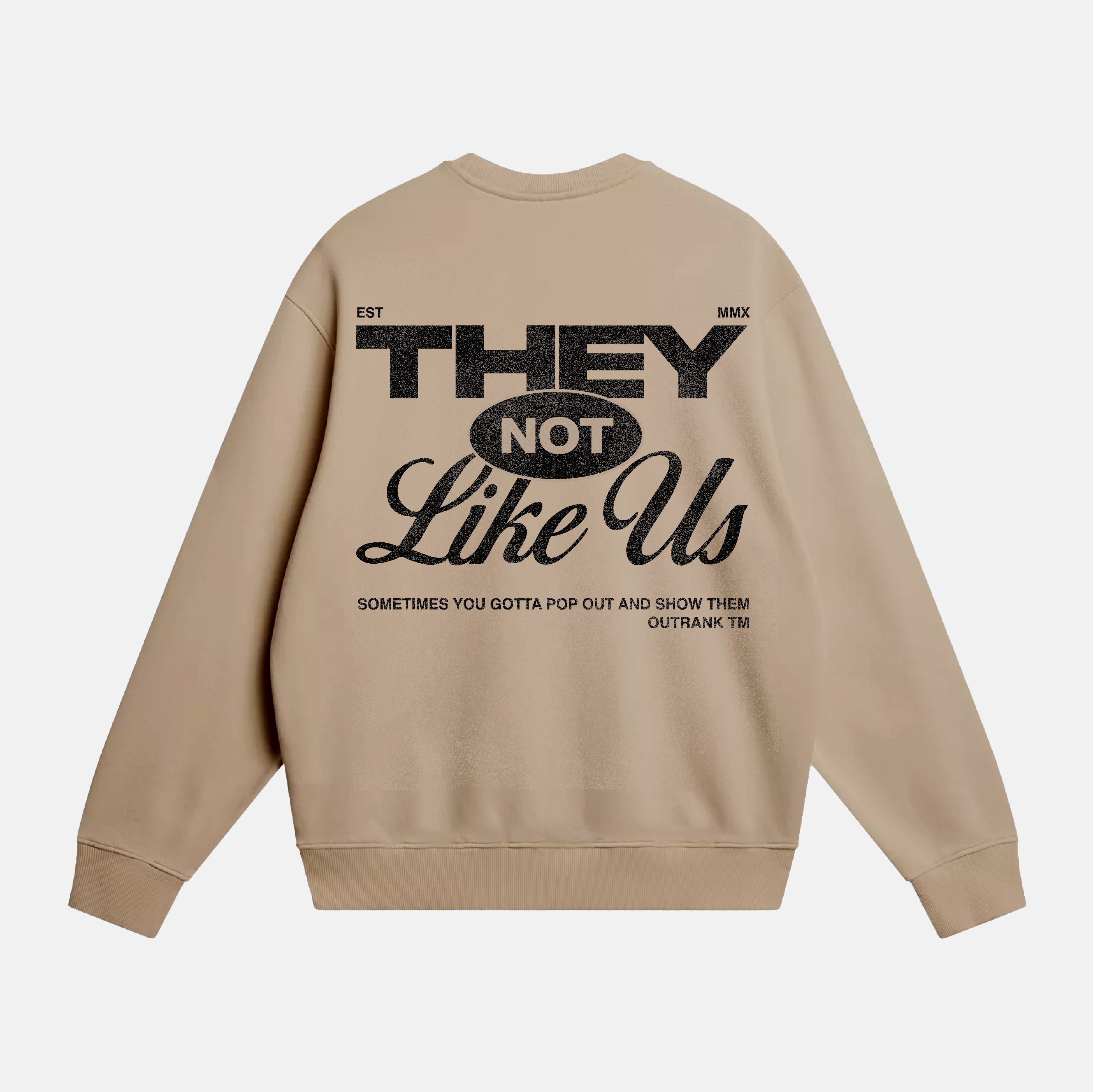 They Not Like Us Premium Crewneck Fleece - Oatmeal