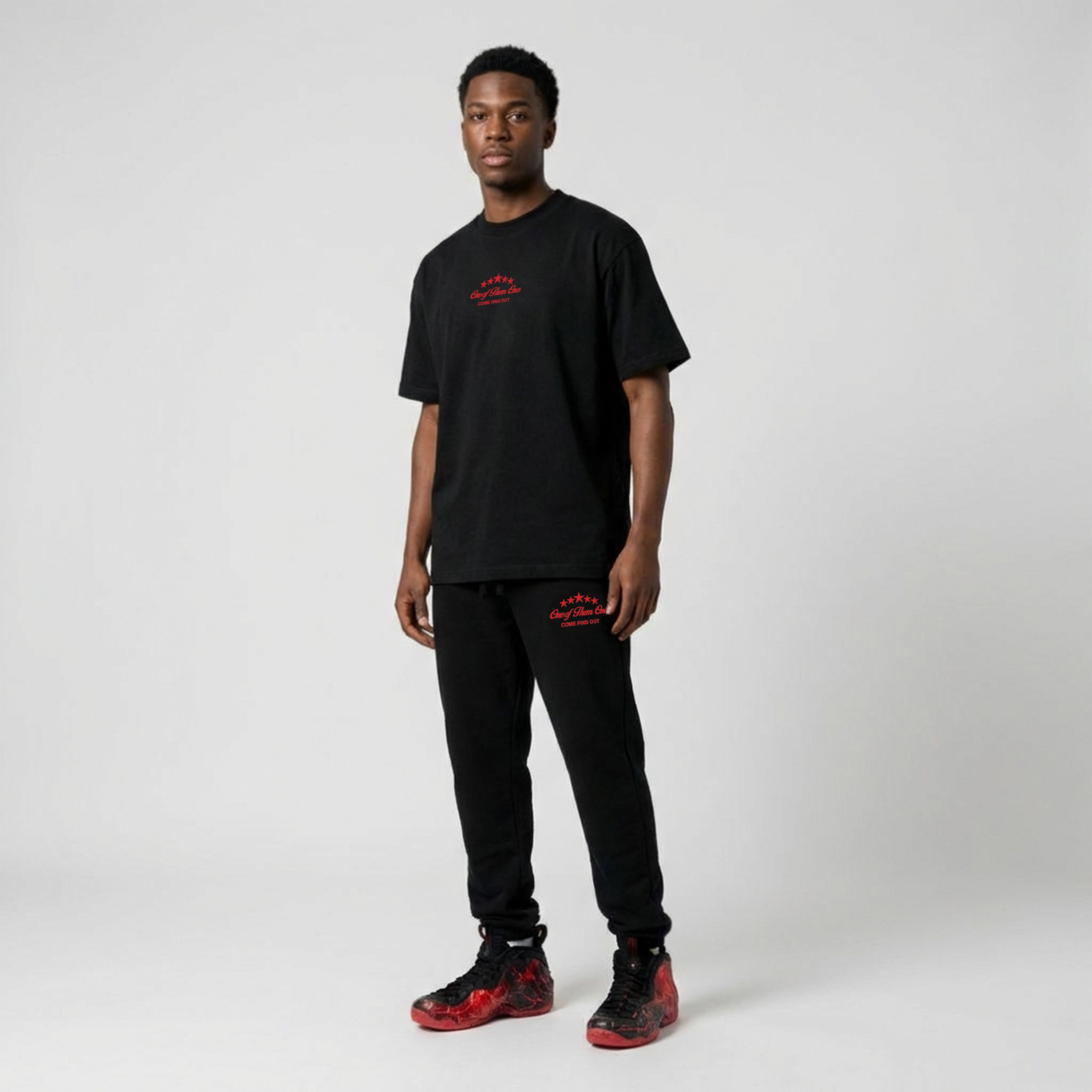 One Of Them One Embroidered Joggers