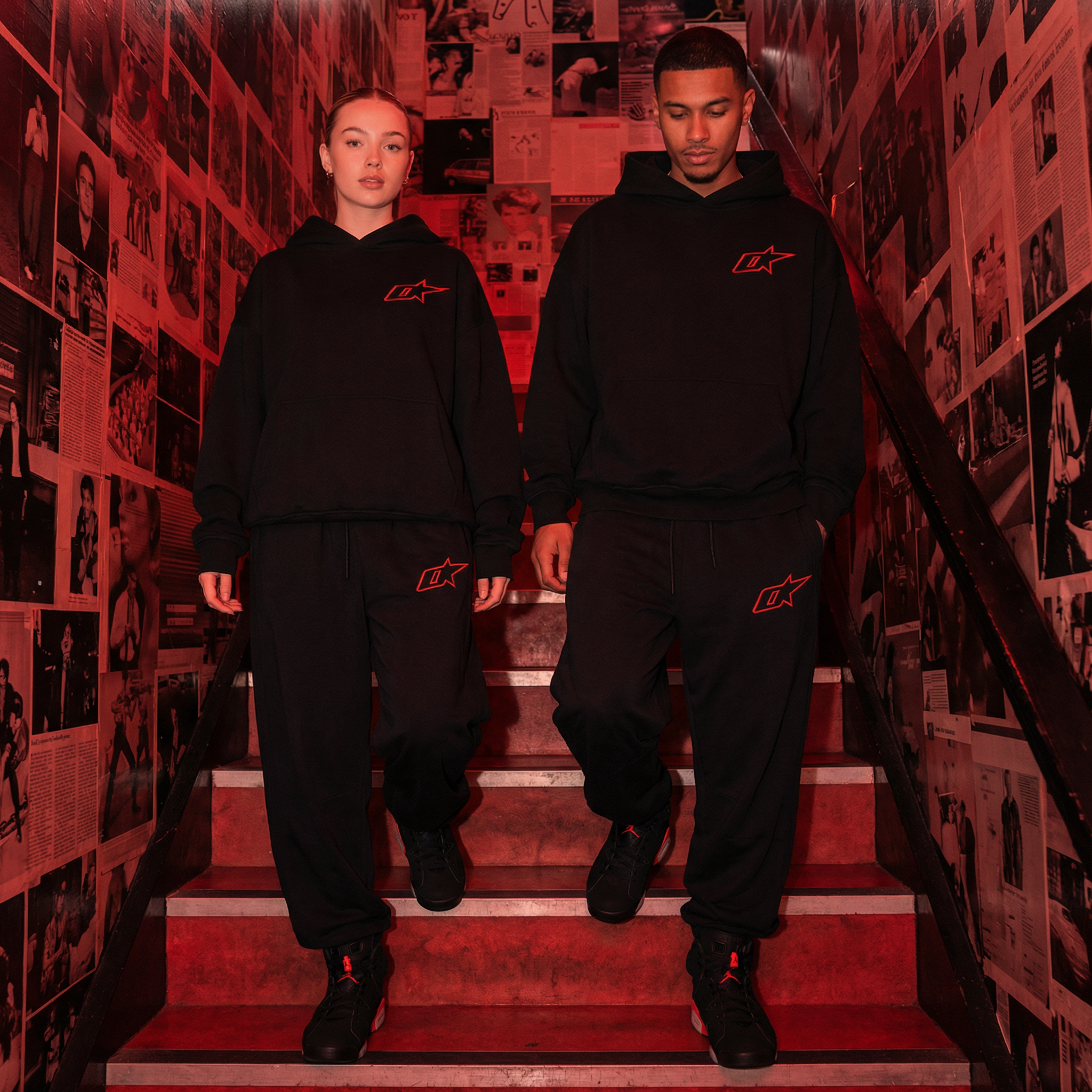 Insignia Embroidered Relaxed Sweatpants - Infrared