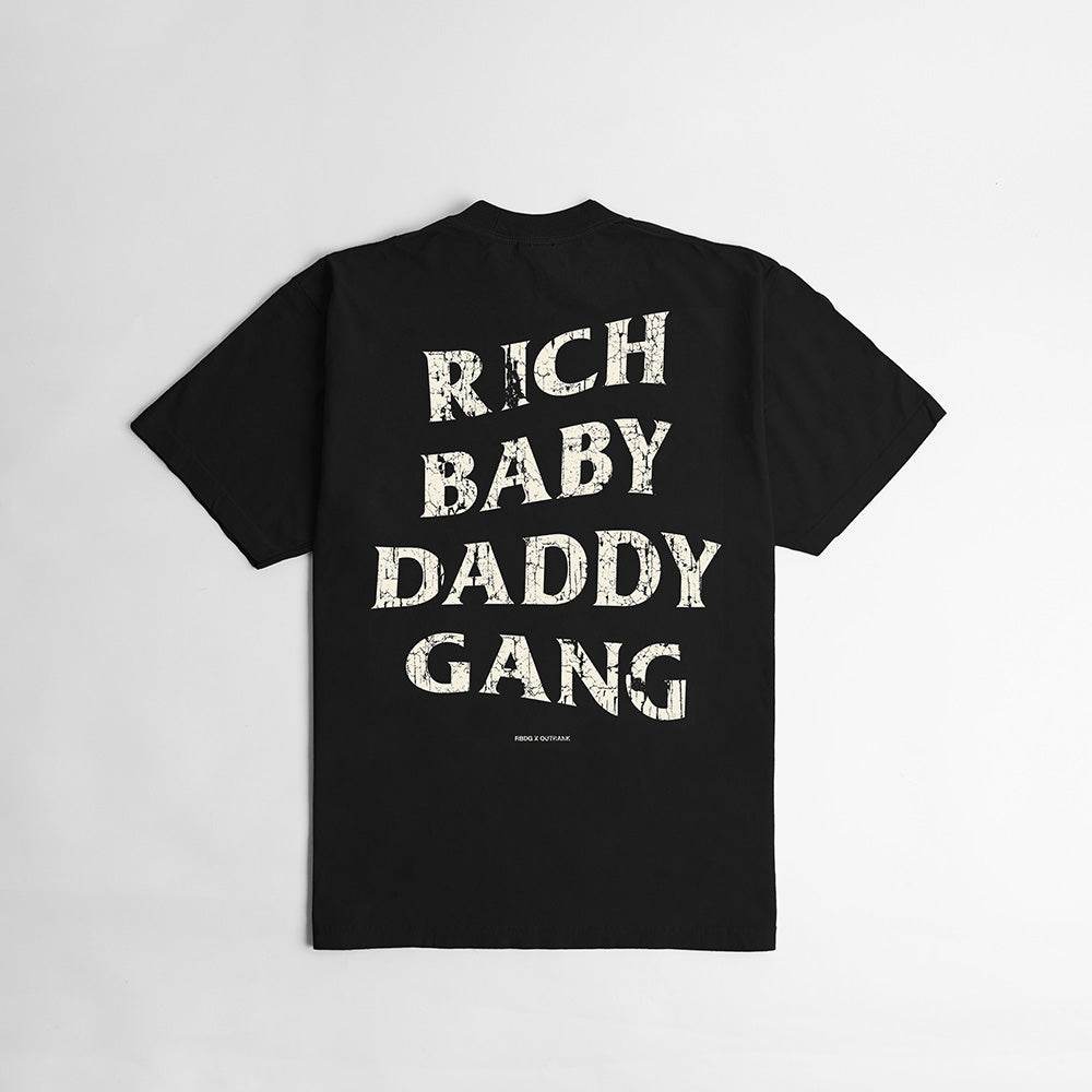 Rich Baby Daddy Gang Premium Oversized T-shirt- Black