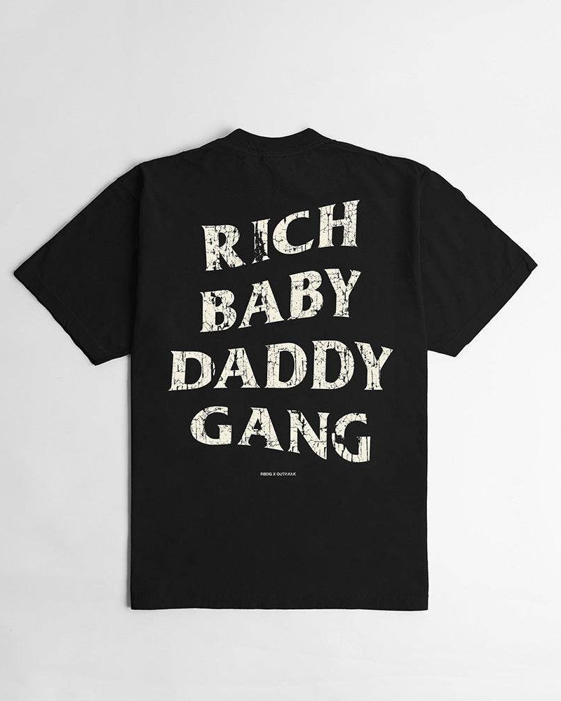 Rich Baby Daddy Gang Premium Oversized T-shirt- Black