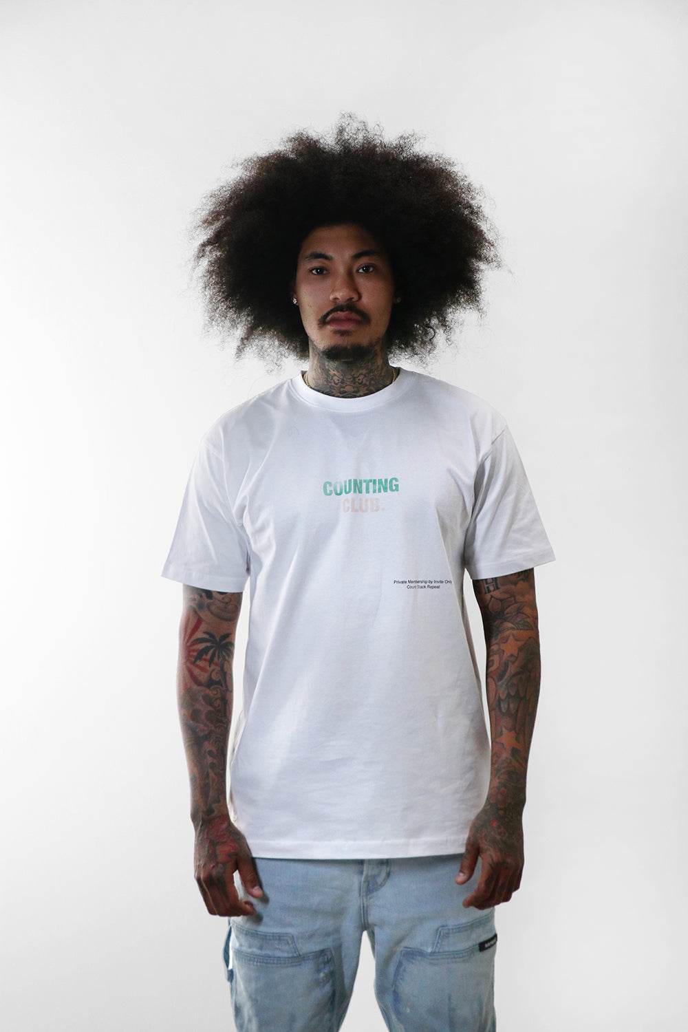 Counting Club Heavyweight T-shirt- White