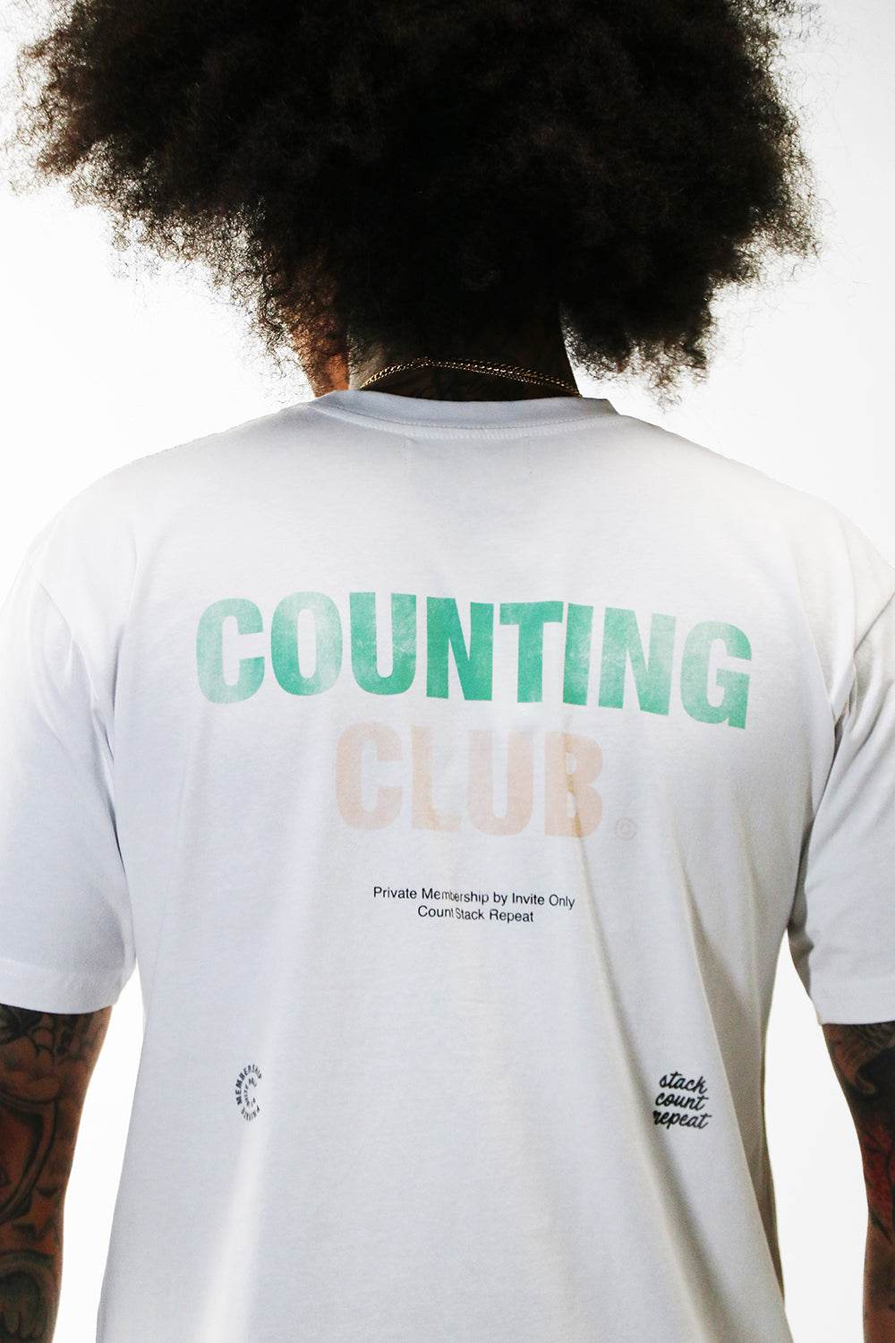 Counting Club Heavyweight T-shirt- White
