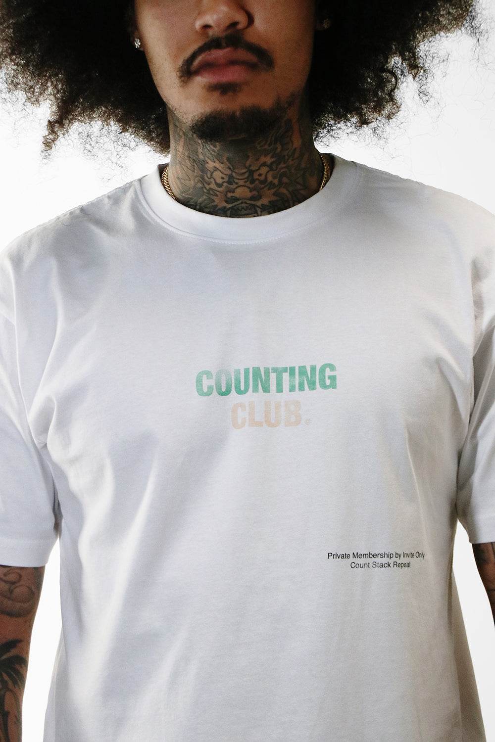Counting Club Heavyweight T-shirt- White