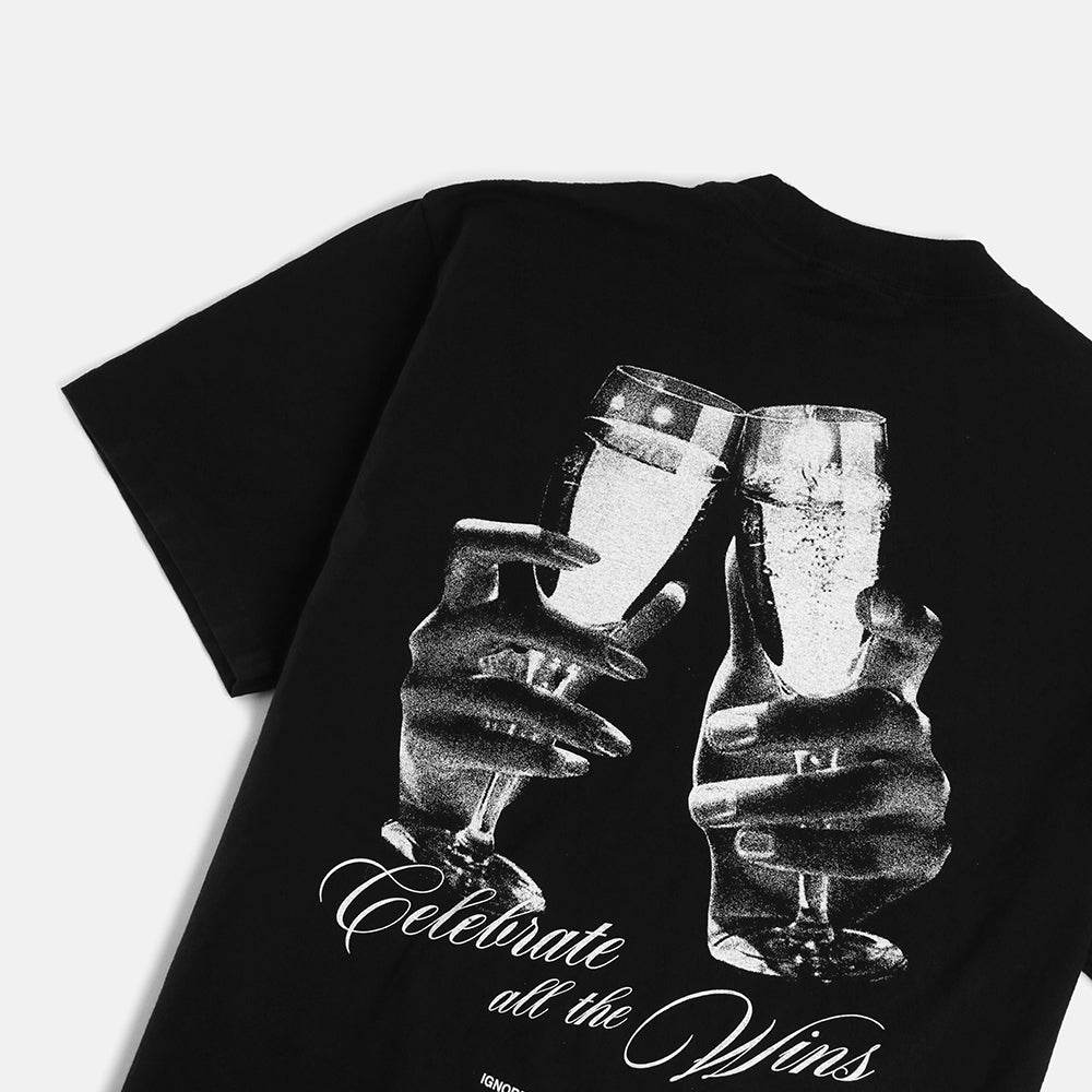 Celebrate The Wins Heavyweight T-shirt-Black