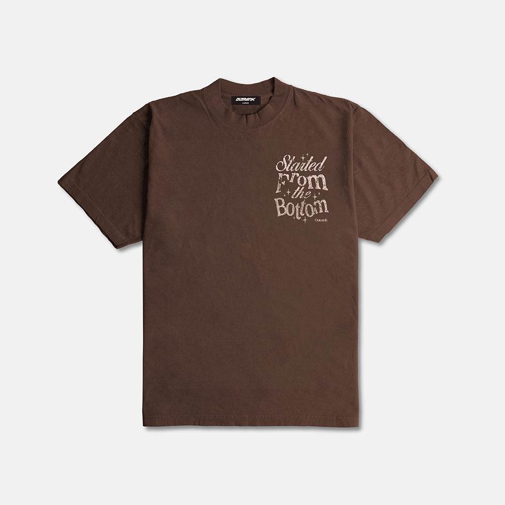 Started From The Bottom Ultra Heavyweight T-shirt Brown