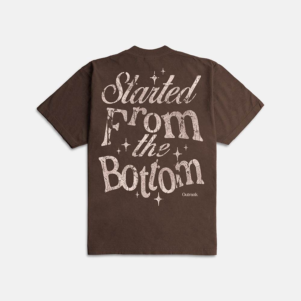 Started From The Bottom Ultra Heavyweight T-shirt Brown