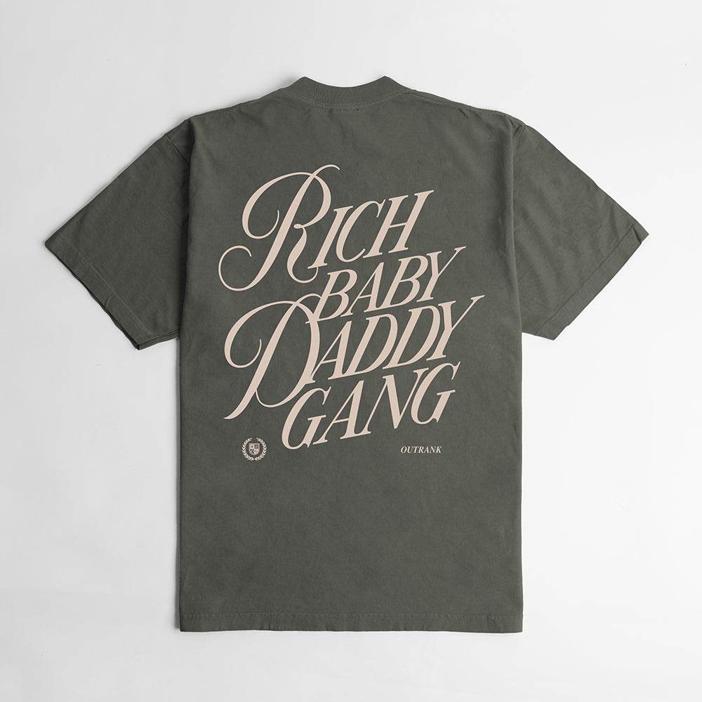 Rich Baby Daddy Gang Premium Crest T-shirt- Shadow
