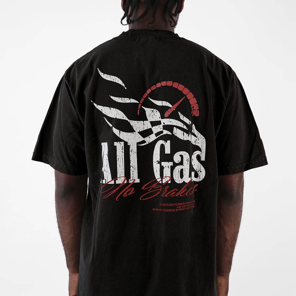 All Gas Ultra Heavyweight T-shirt- Black