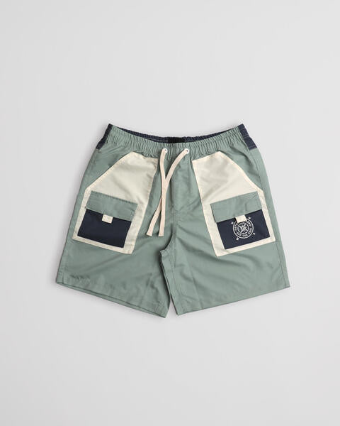 Starboard  7"  Color Blocked Patch Pocket Shorts