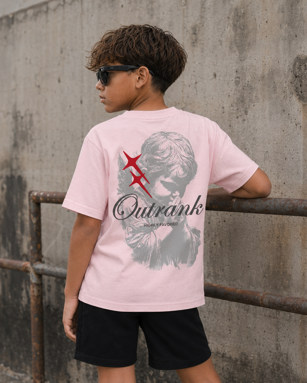 Highly Favored Youth T-shirt - Soft Pink
