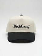 Rich Gang Embroidered Snapback - Natural/ Black
