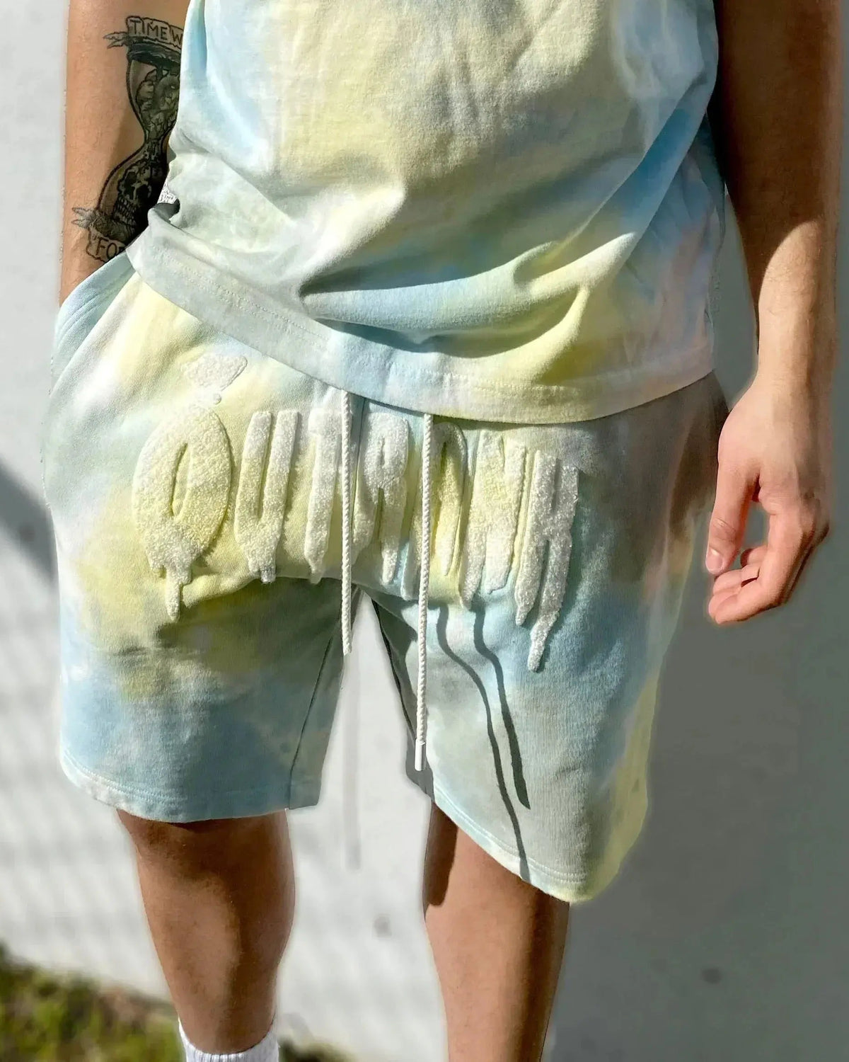 Blue Cheese Tie Dyed French Terry Shorts