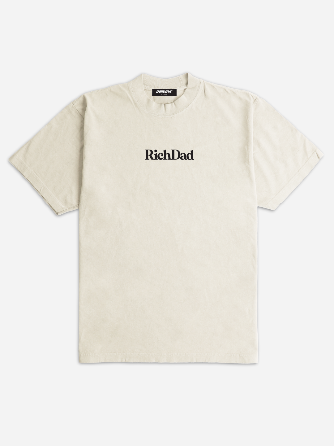 Rich Dad Ultra Heavyweight T-Shirt - Cream/Black