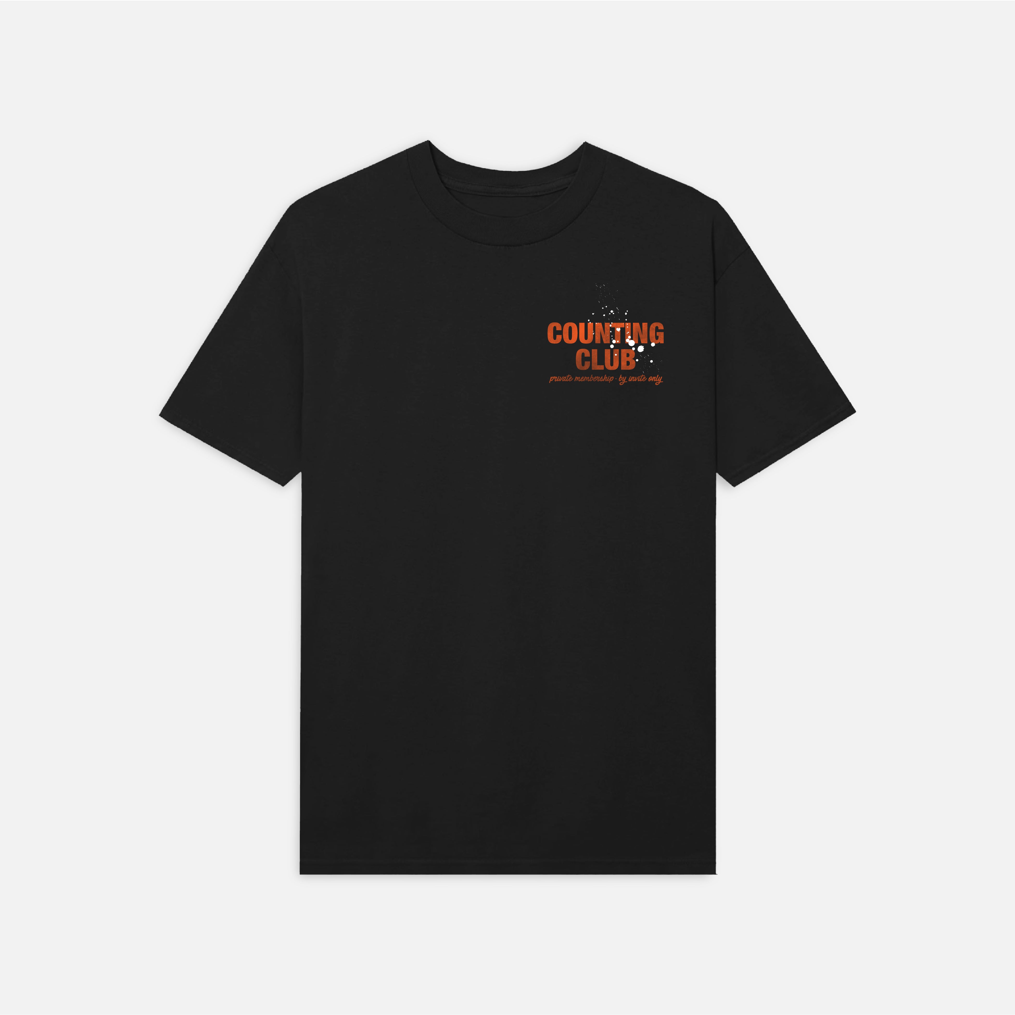 The Counting Club Drip T-Shirt - Orange