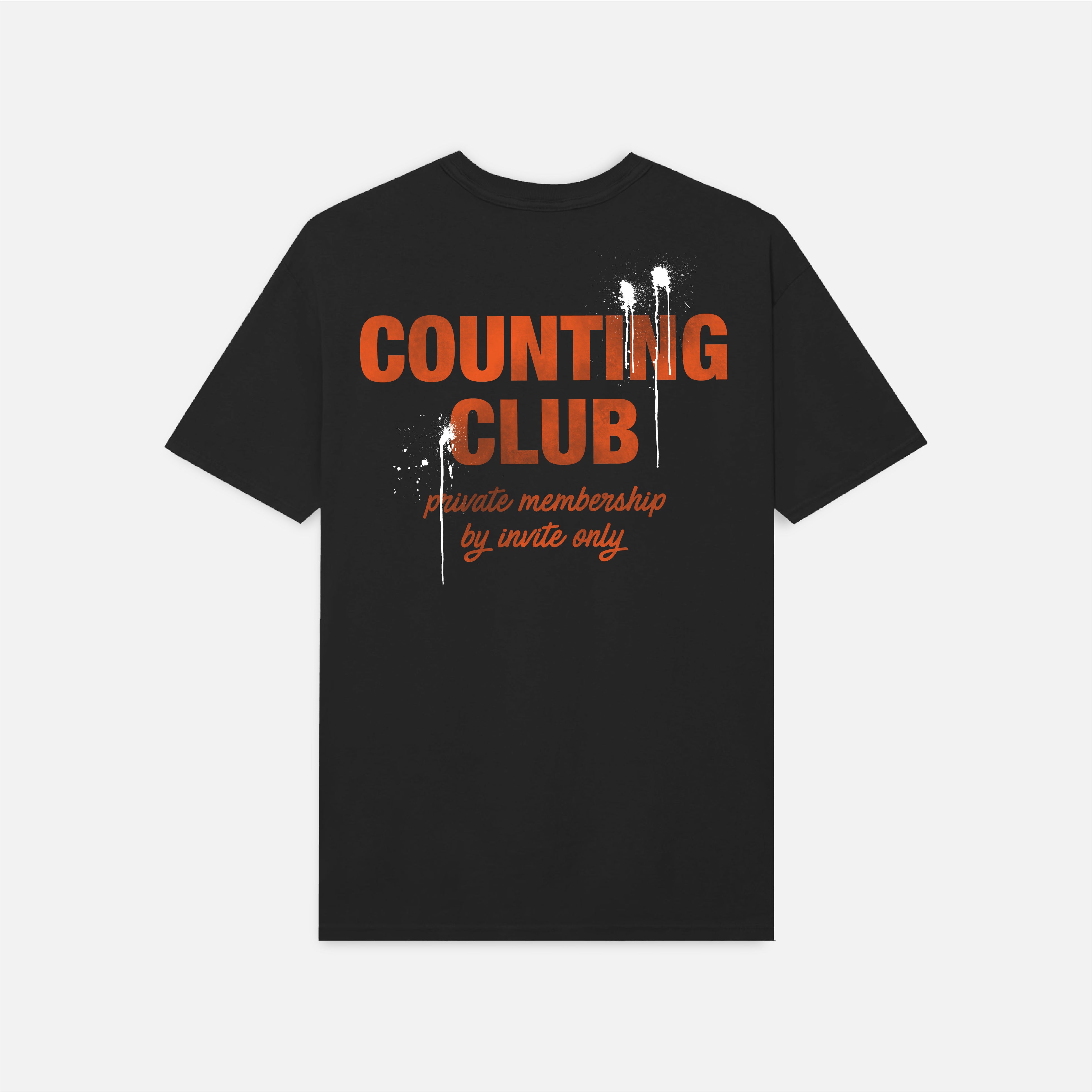 The Counting Club Drip T-Shirt - Orange