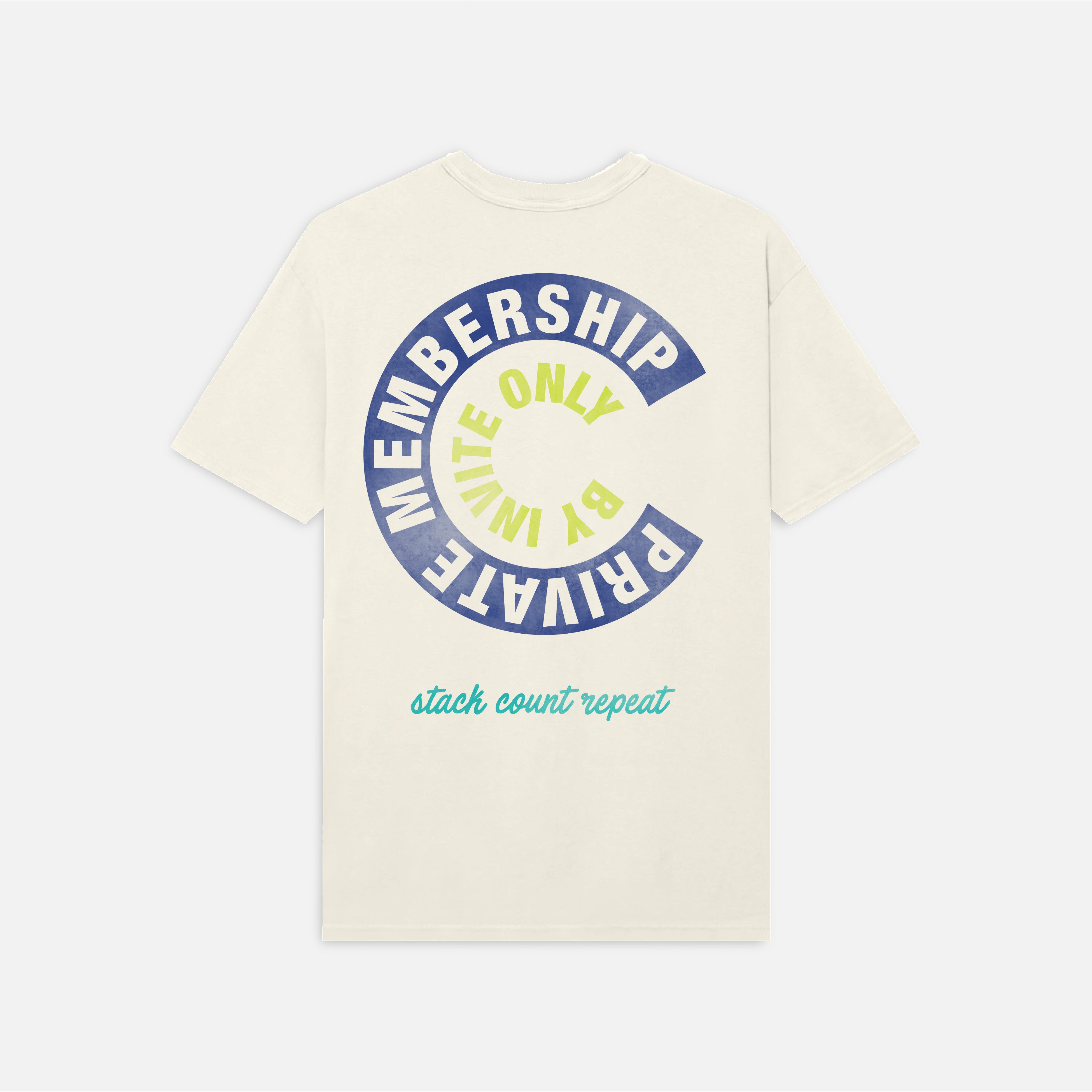 Stack Count Repeat T-Shirt - Vintage White