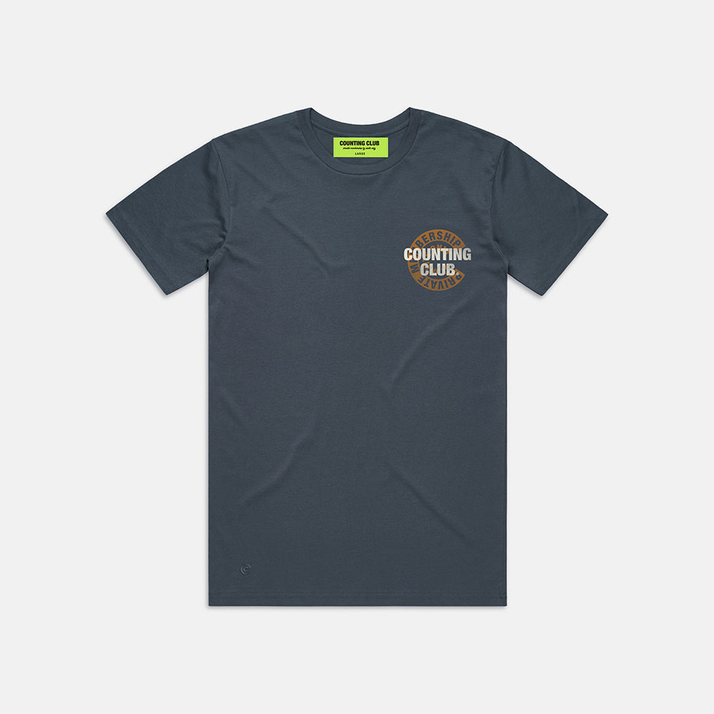 Private Membership Heavyweight T-shirt- Harbor Blue