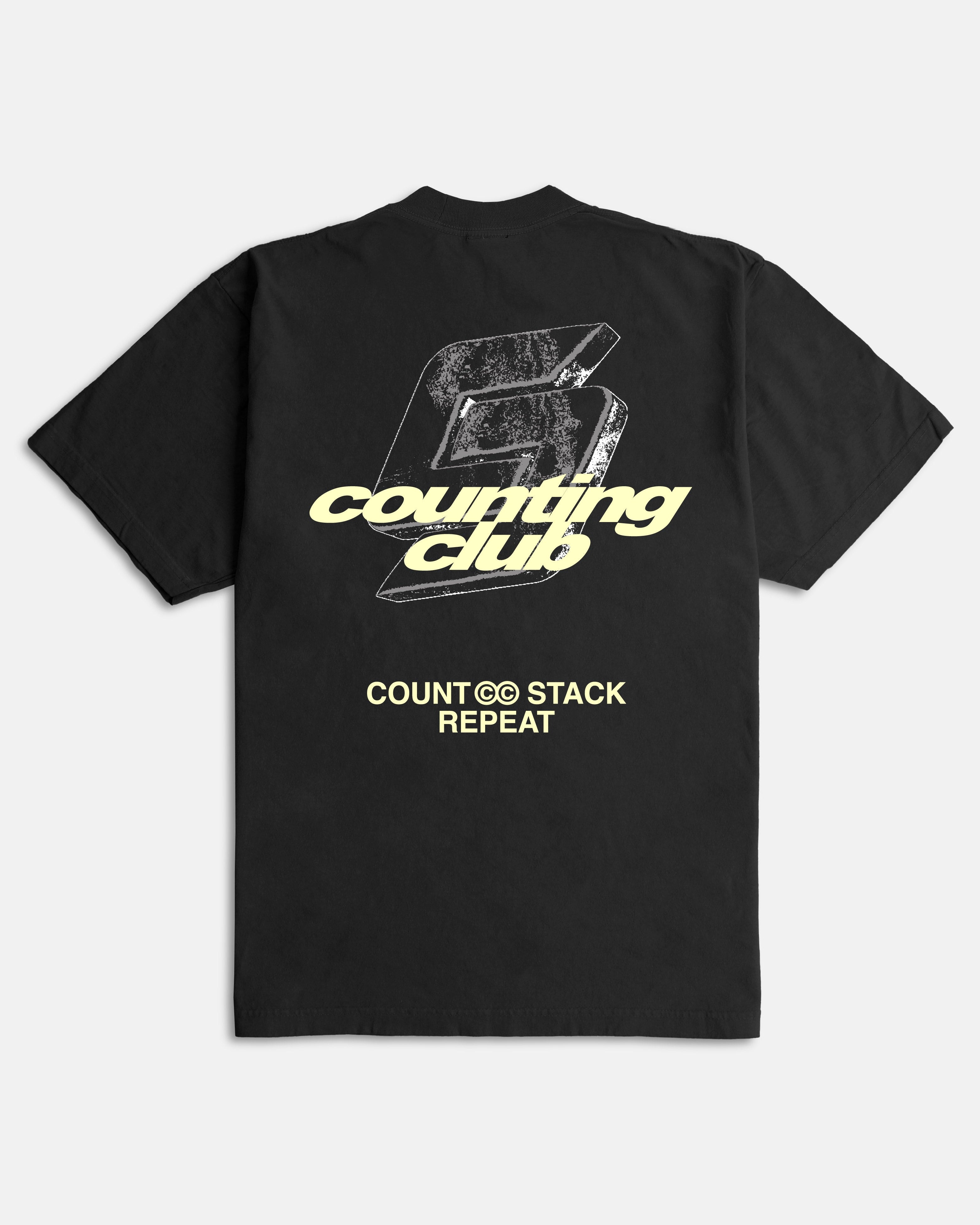 Count Stack Repeat Ultra Heavyweight T-shirt - Black
