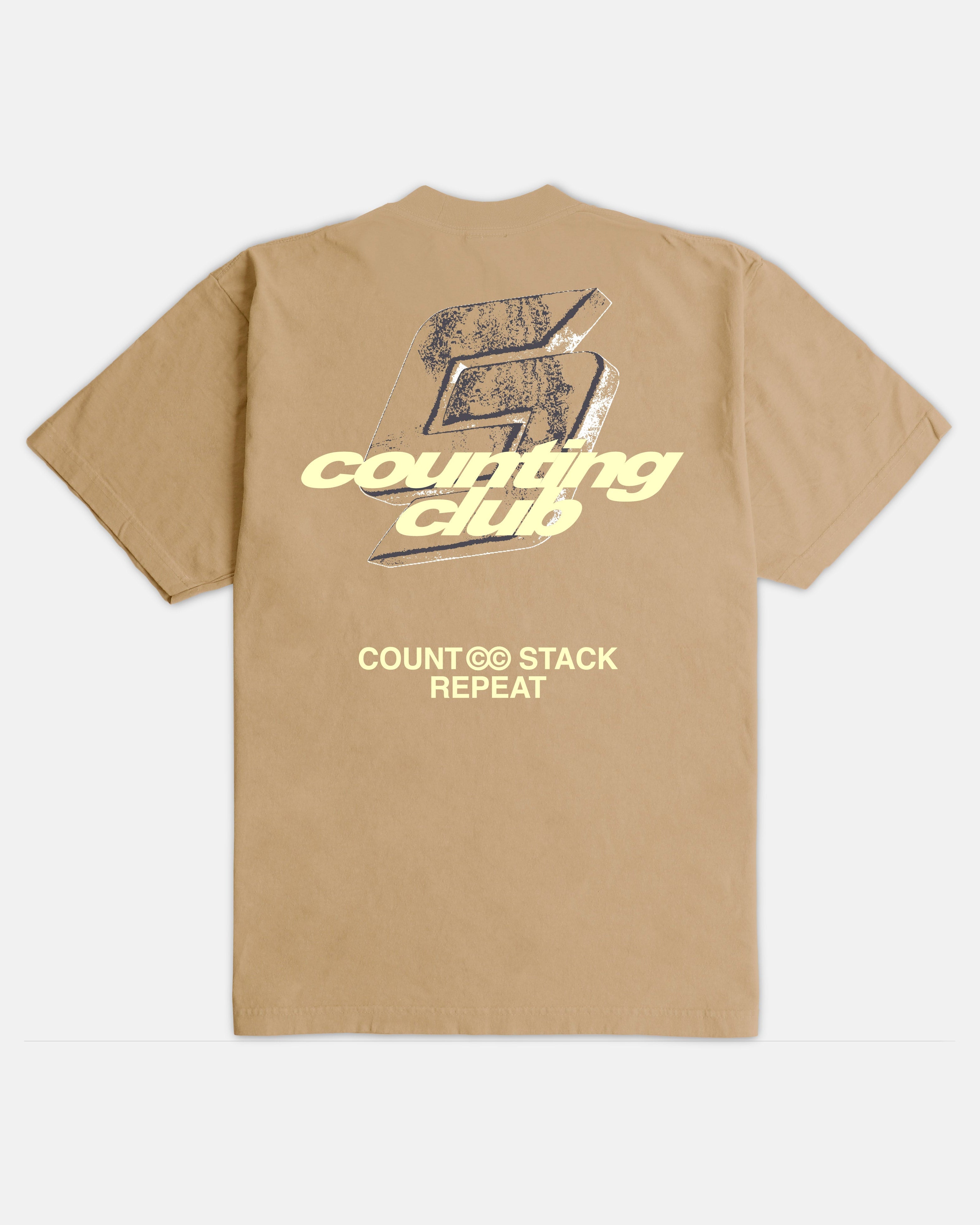 Count Stack Repeat Ultra Heavyweight T-shirt - Khaki