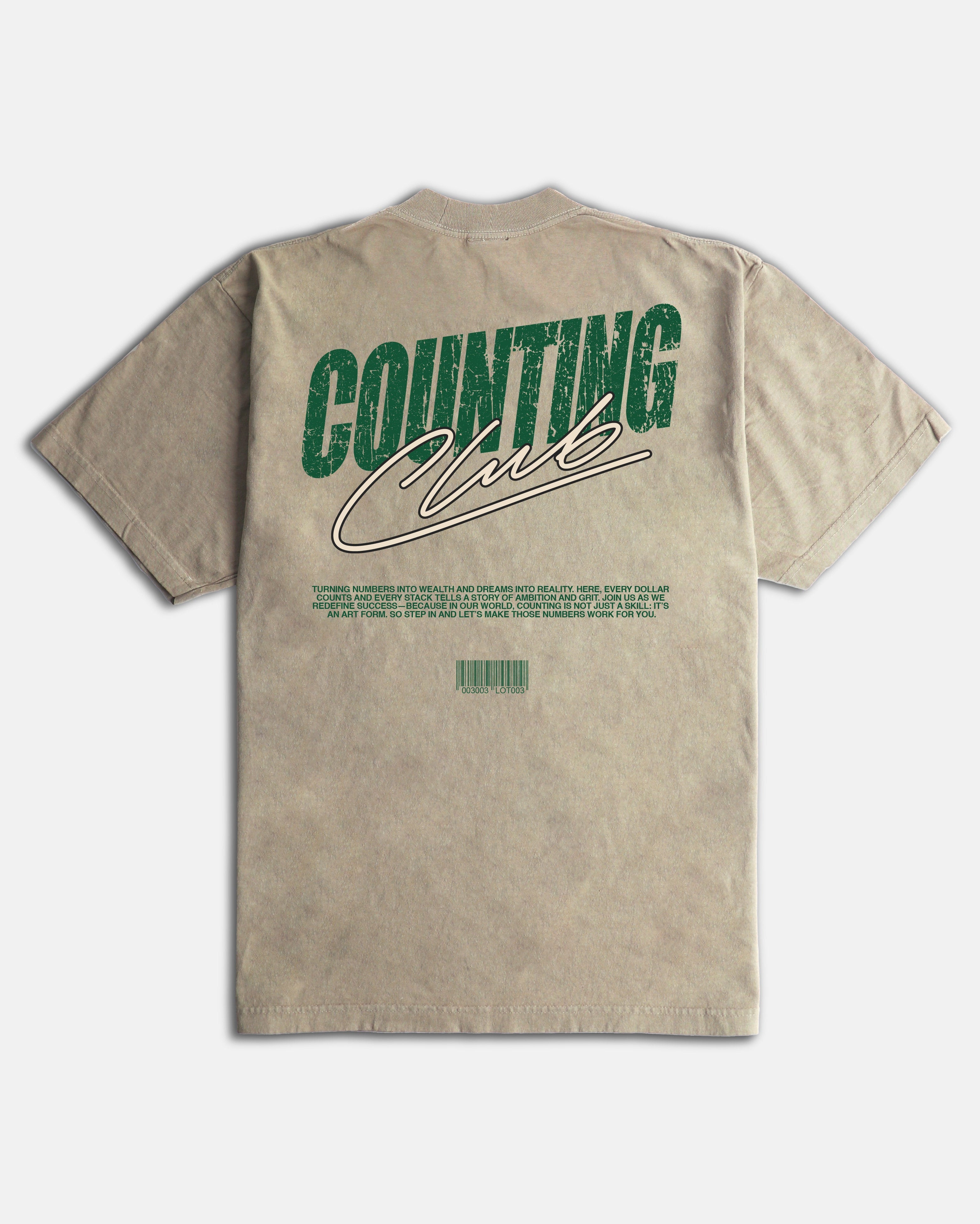 Turning Numbers Ultra Heavyweight T-shirt - Oatmeal