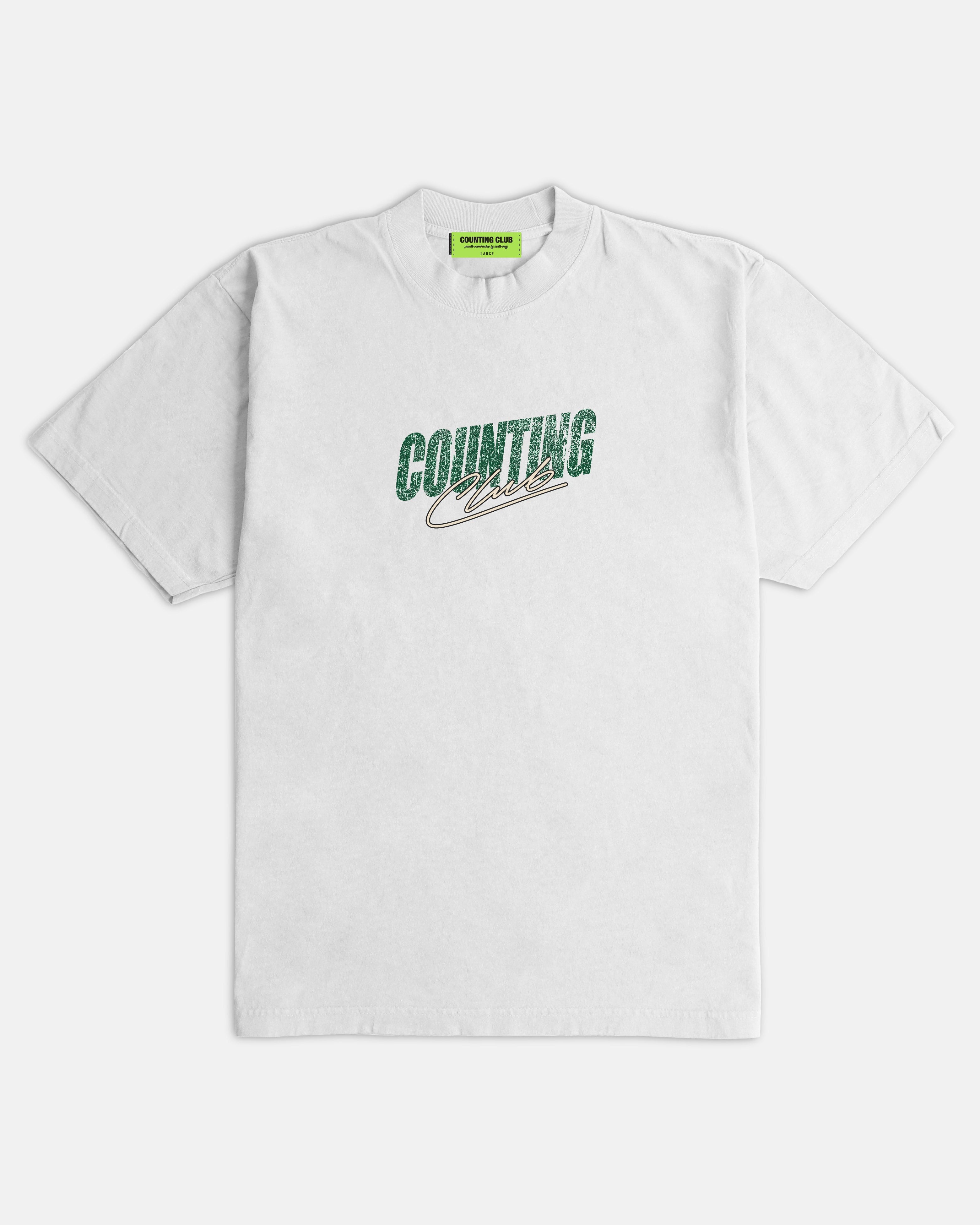 Turning Numbers Ultra Heavyweight T-shirt - White