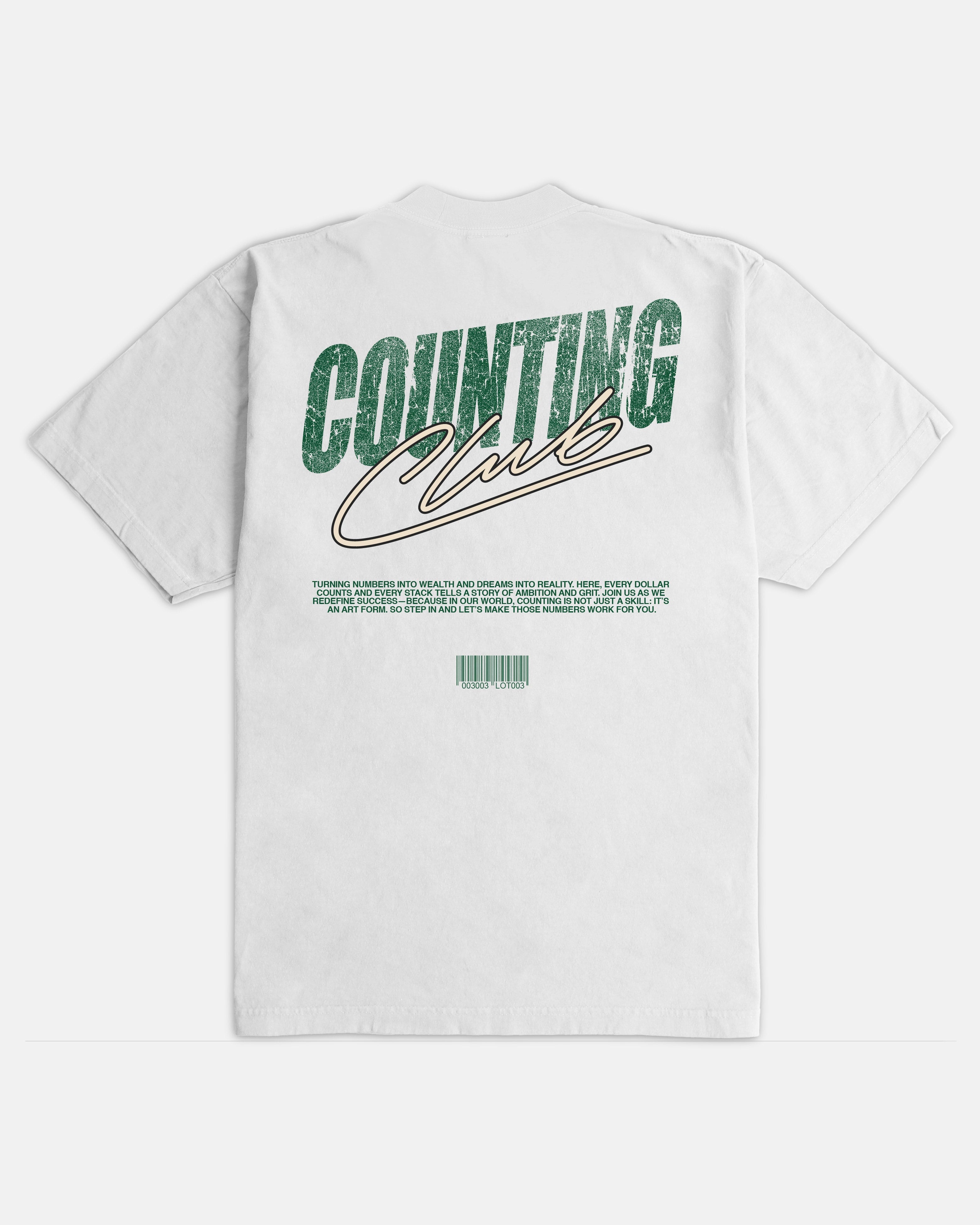 Turning Numbers Ultra Heavyweight T-shirt - White