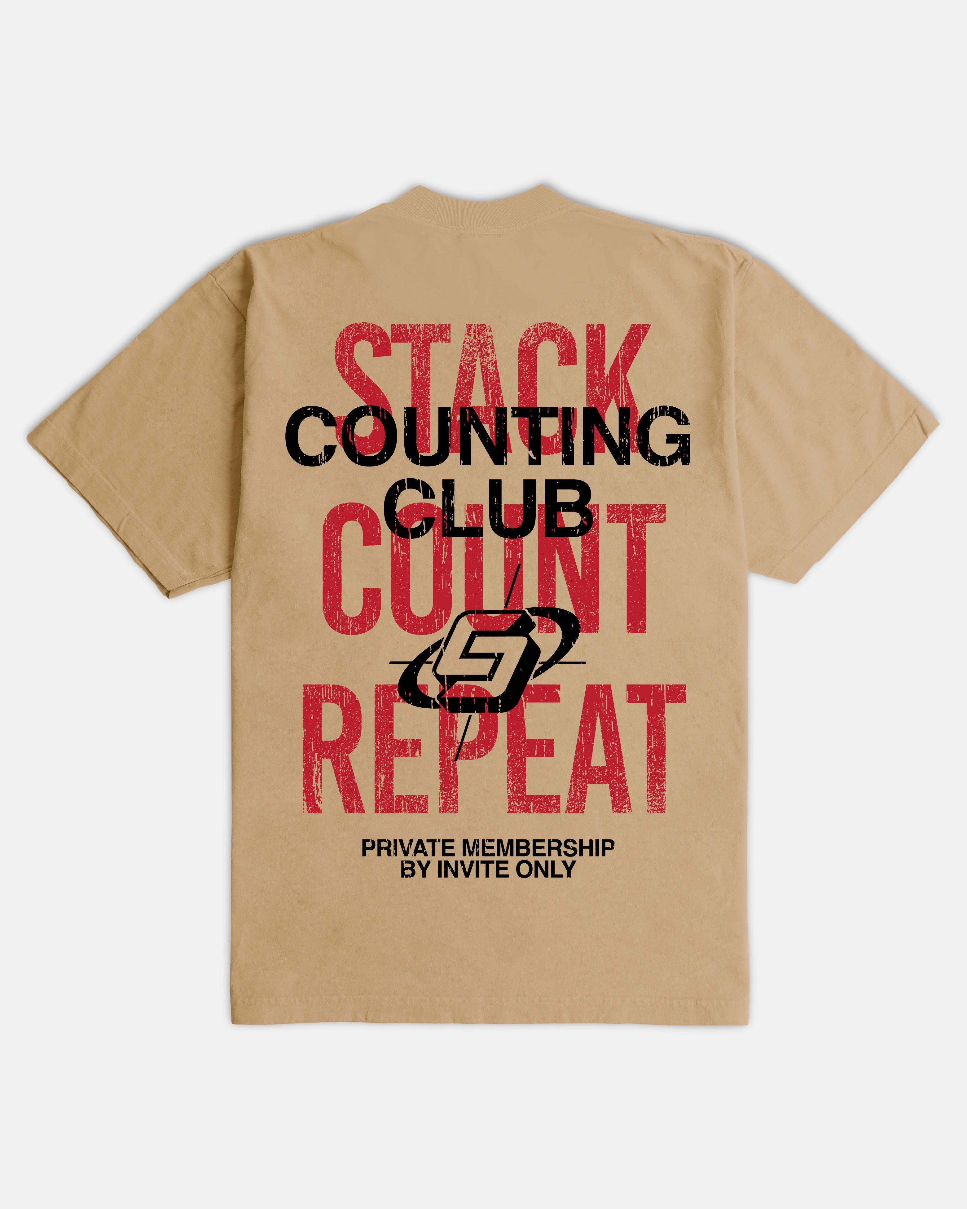 Stack and Count Ultra Heavyweight T-shirt - KHAKI