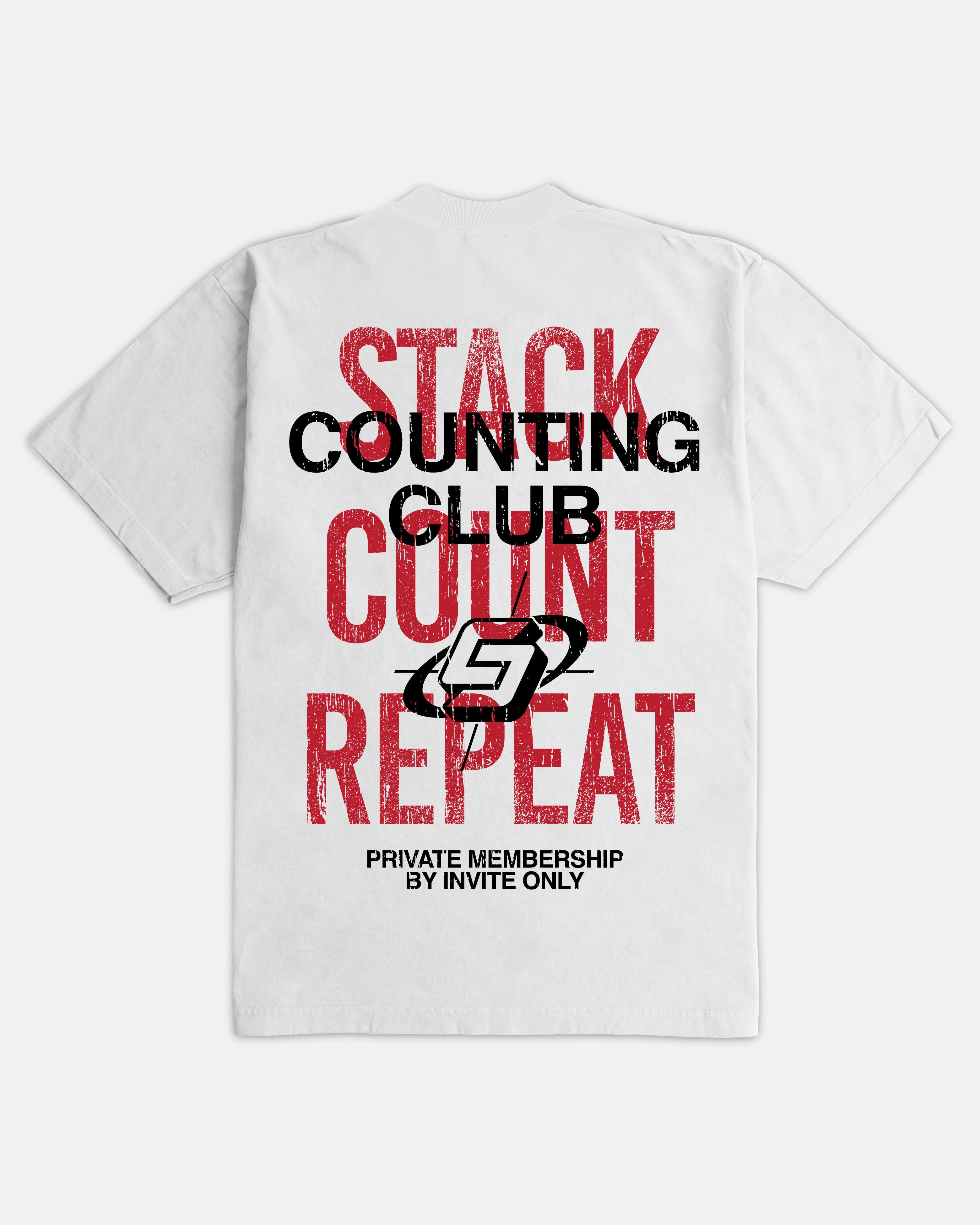 Stack and Count Ultra Heavyweight T-shirt - WHITE