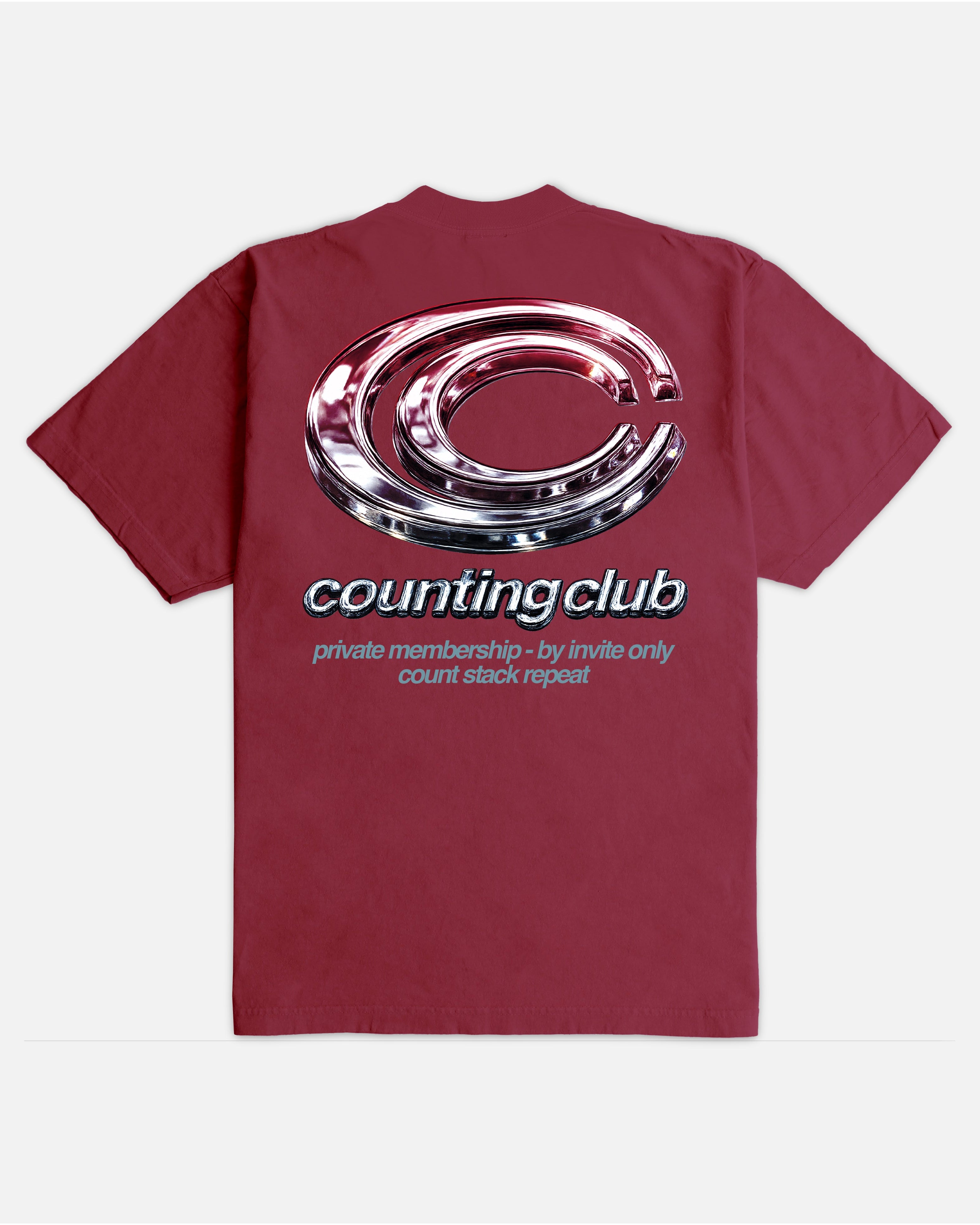 Private Membership Ultra Heavyweight T-shirt- Burgundy